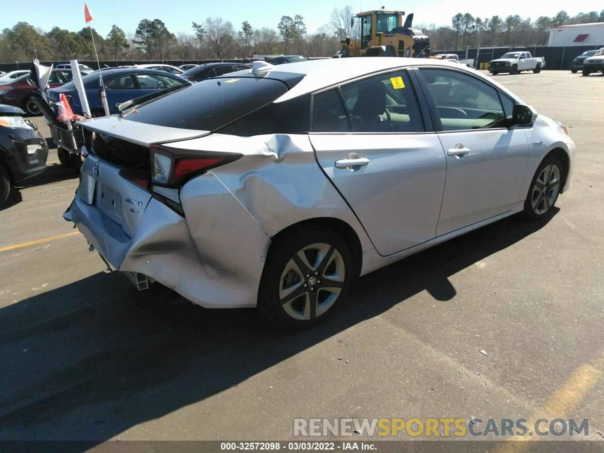 4 Photograph of a damaged car JTDKARFU6K3092186 TOYOTA PRIUS 2019