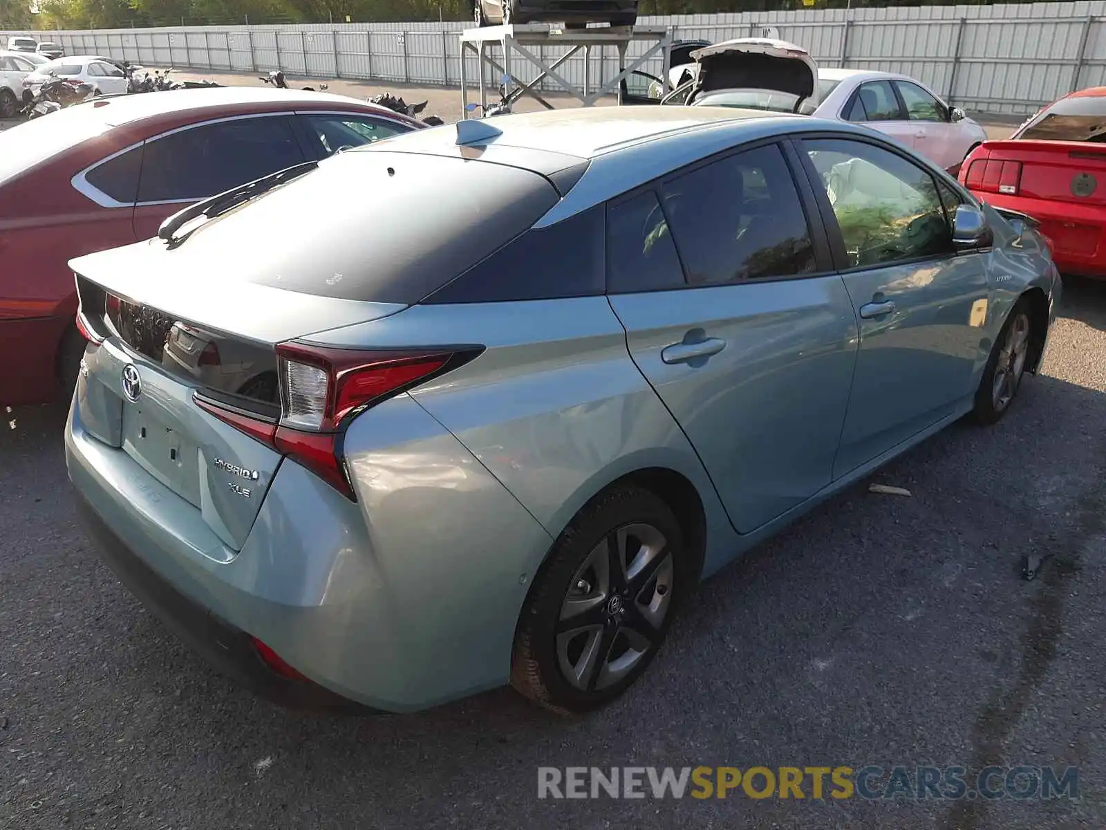 4 Photograph of a damaged car JTDKARFU6K3093208 TOYOTA PRIUS 2019