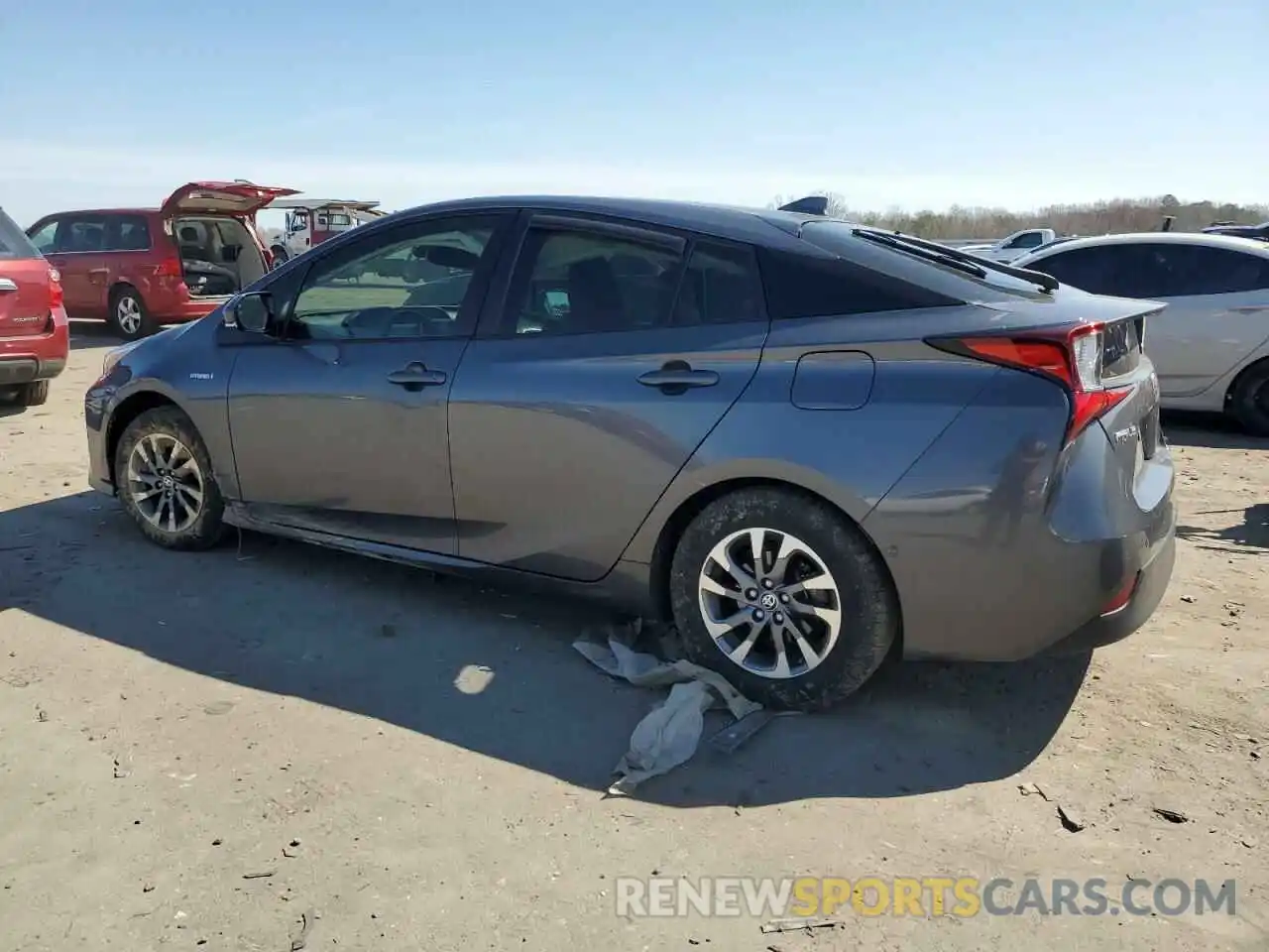 2 Photograph of a damaged car JTDKARFU6K3093533 TOYOTA PRIUS 2019