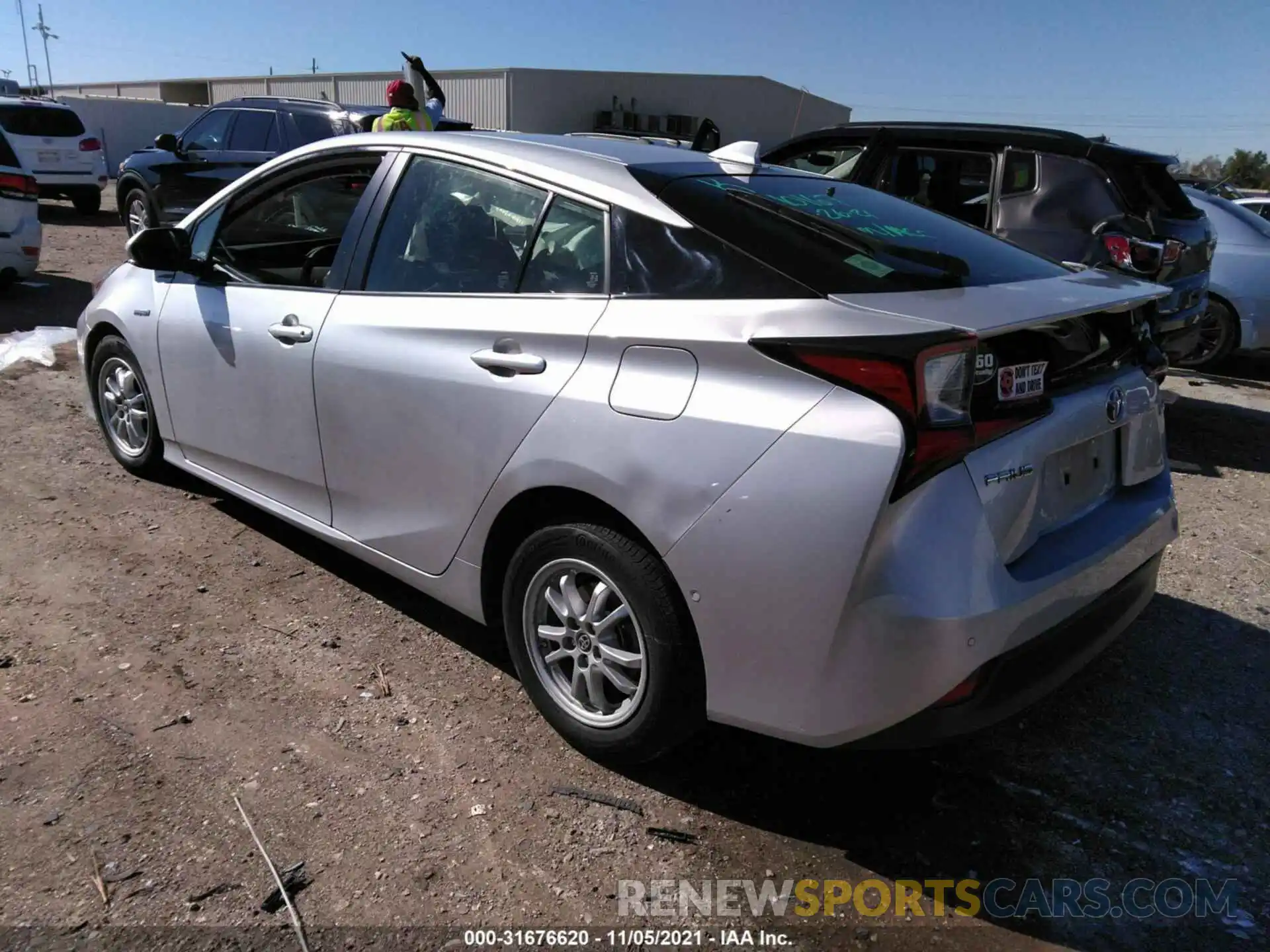 3 Photograph of a damaged car JTDKARFU6K3093547 TOYOTA PRIUS 2019