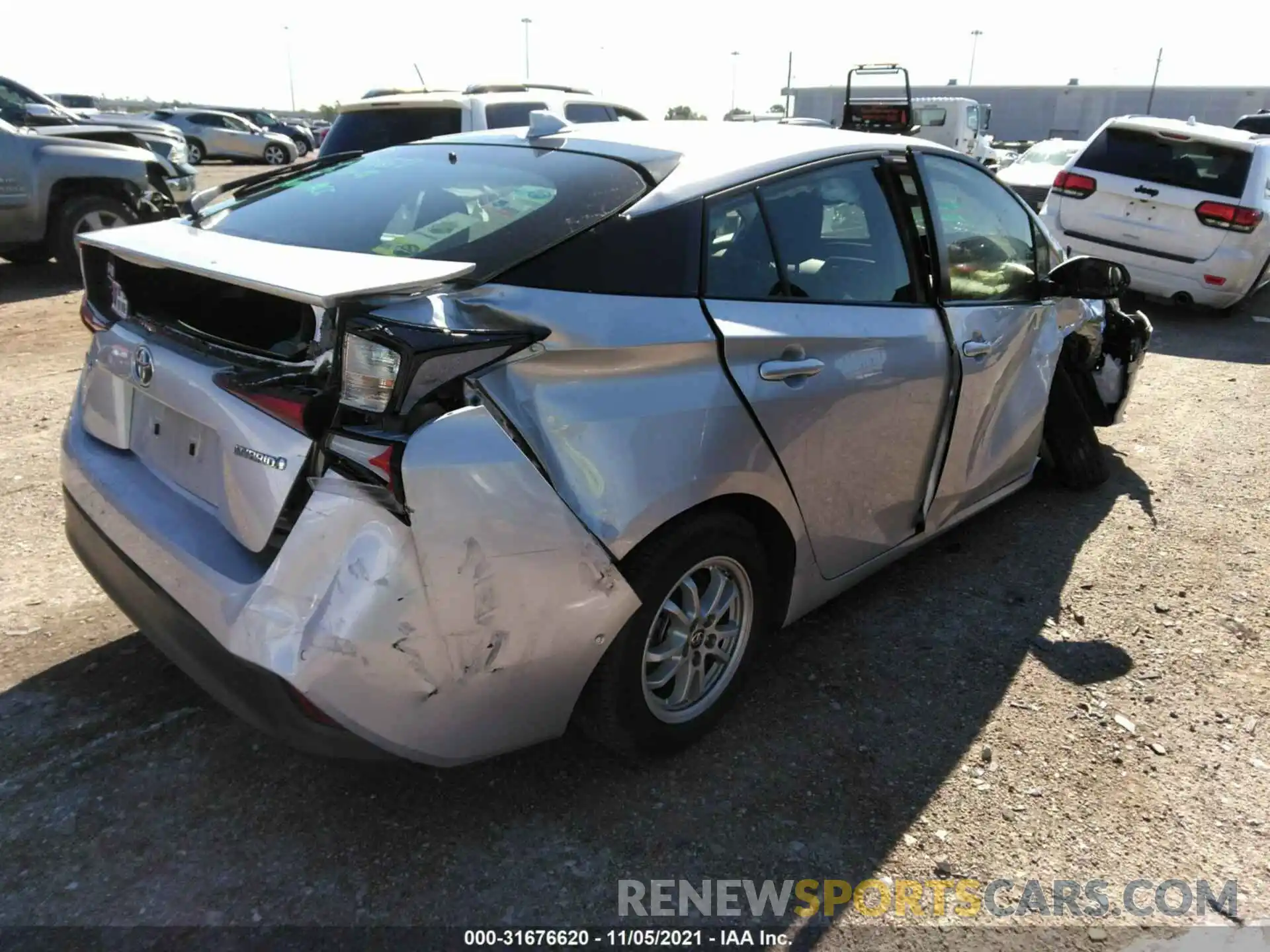 4 Photograph of a damaged car JTDKARFU6K3093547 TOYOTA PRIUS 2019