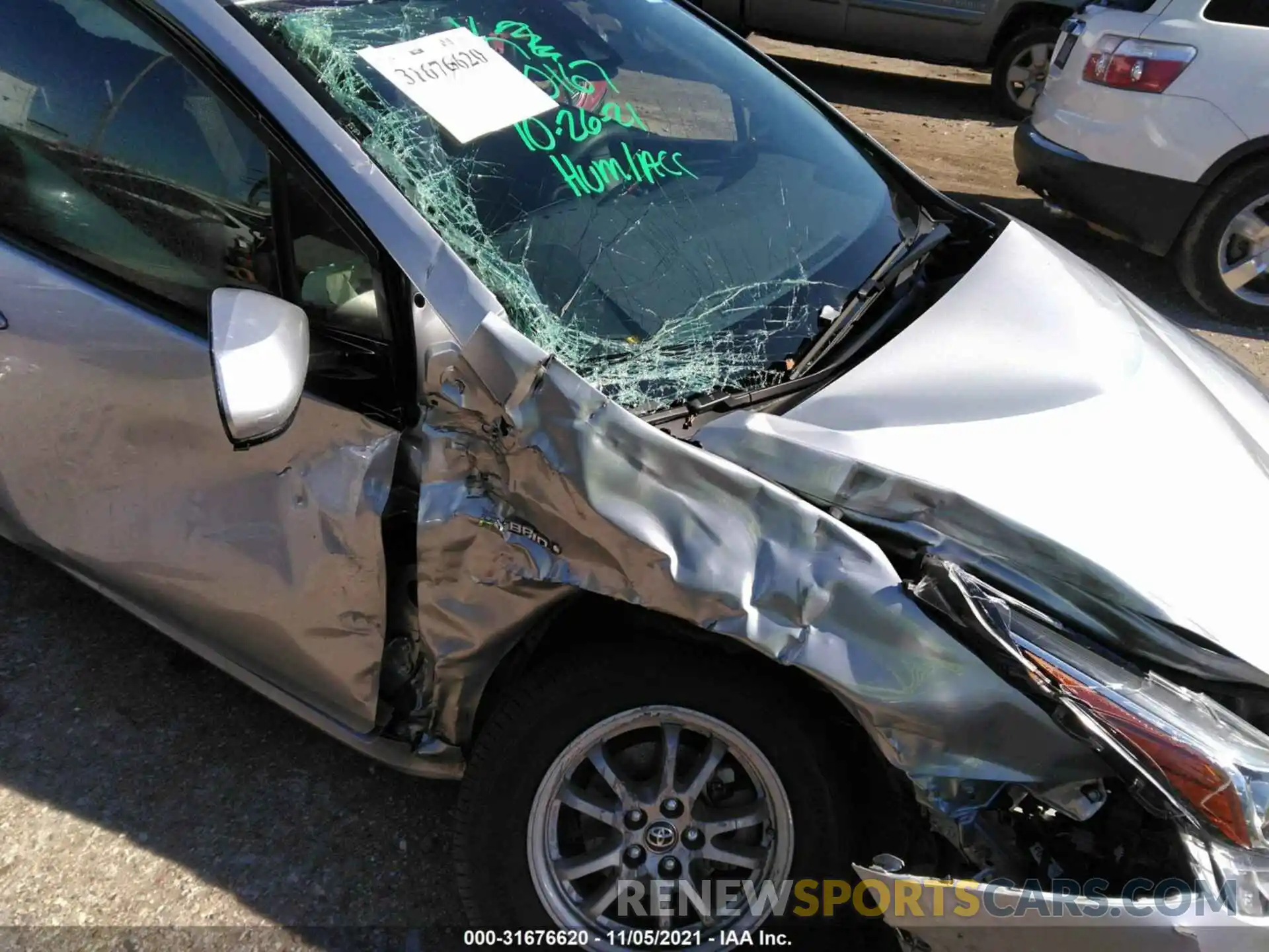 6 Photograph of a damaged car JTDKARFU6K3093547 TOYOTA PRIUS 2019