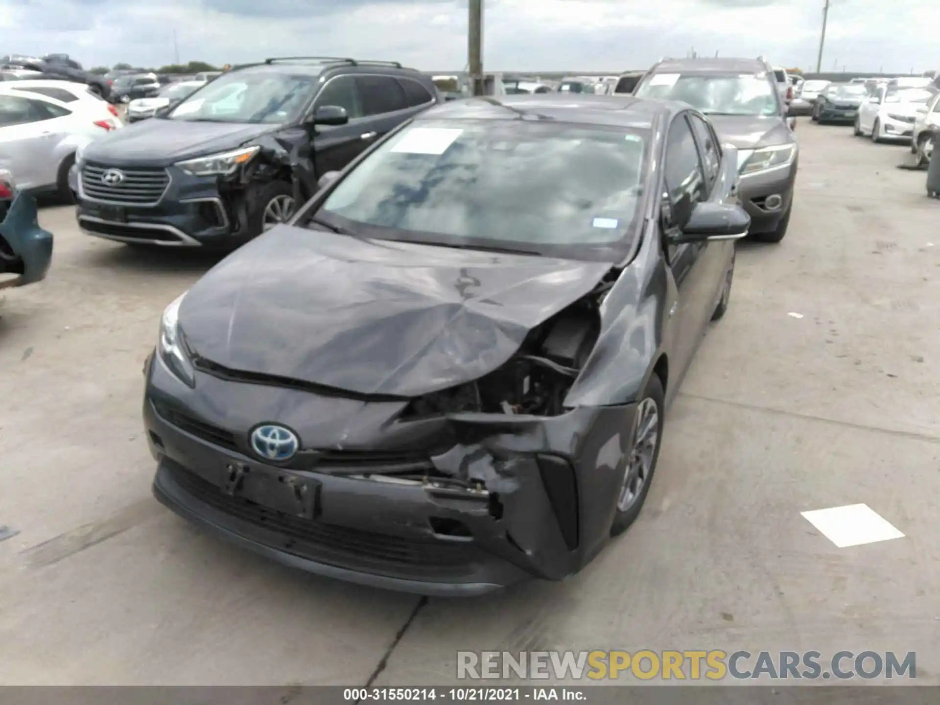 6 Фотография поврежденного автомобиля JTDKARFU6K3093791 TOYOTA PRIUS 2019