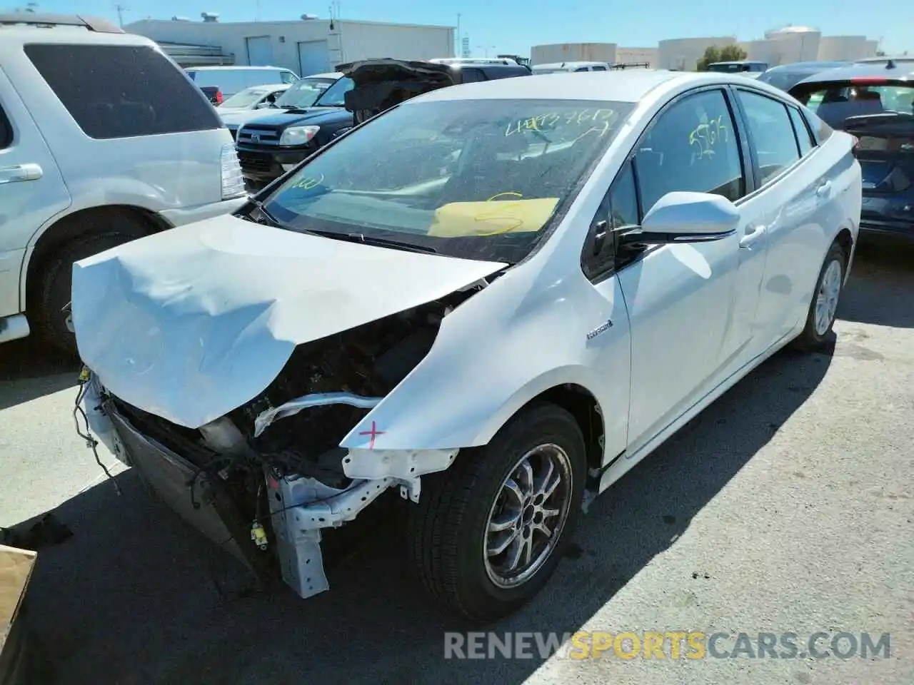 2 Photograph of a damaged car JTDKARFU6K3094147 TOYOTA PRIUS 2019