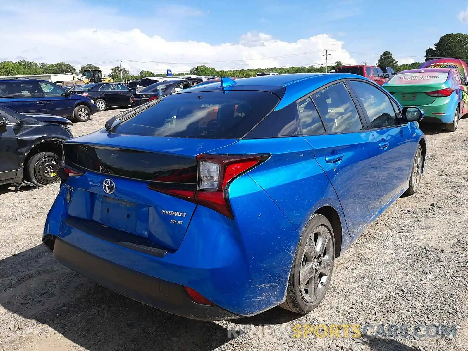 4 Photograph of a damaged car JTDKARFU6K3095332 TOYOTA PRIUS 2019