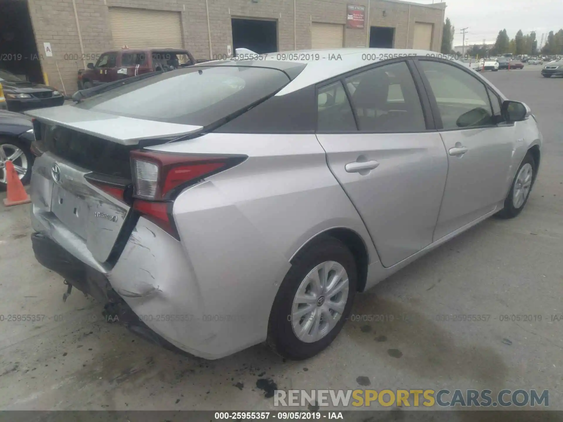 4 Photograph of a damaged car JTDKARFU6K3095881 TOYOTA PRIUS 2019