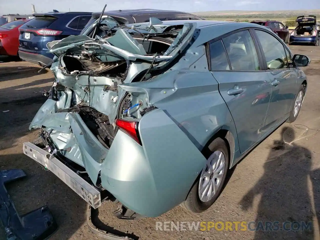 4 Photograph of a damaged car JTDKARFU6K3096187 TOYOTA PRIUS 2019