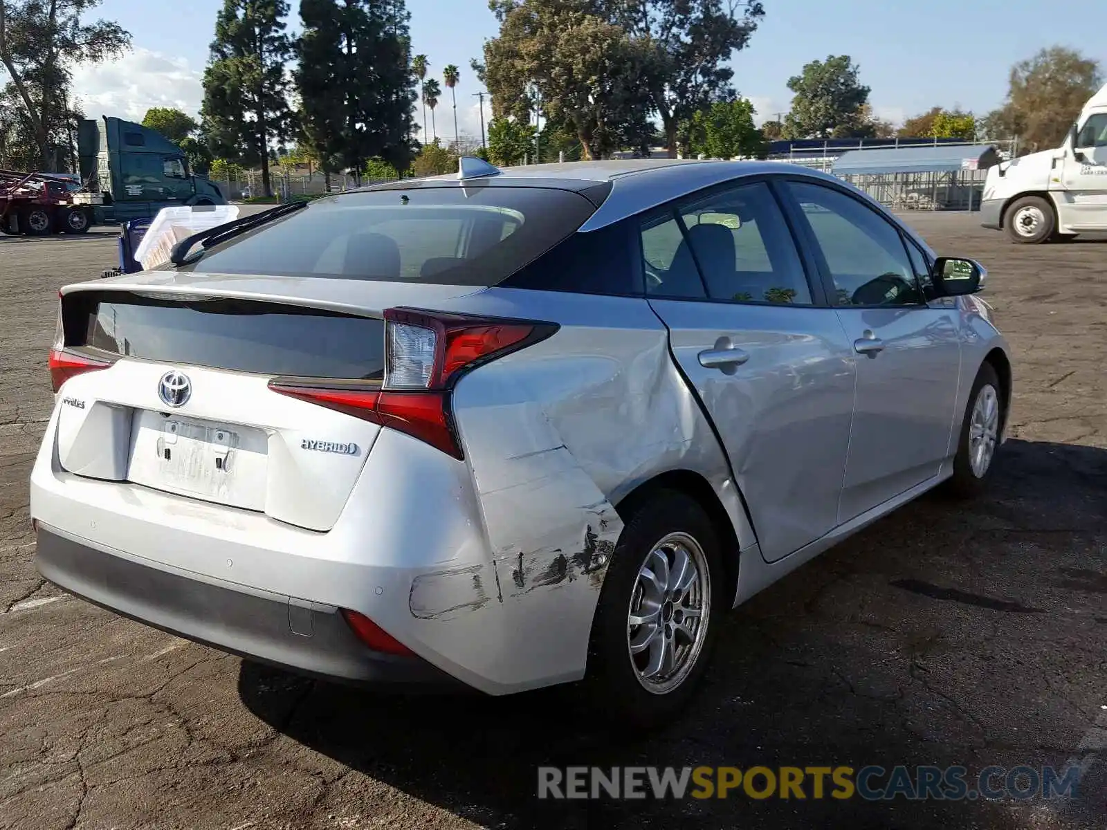 4 Photograph of a damaged car JTDKARFU6K3097095 TOYOTA PRIUS 2019