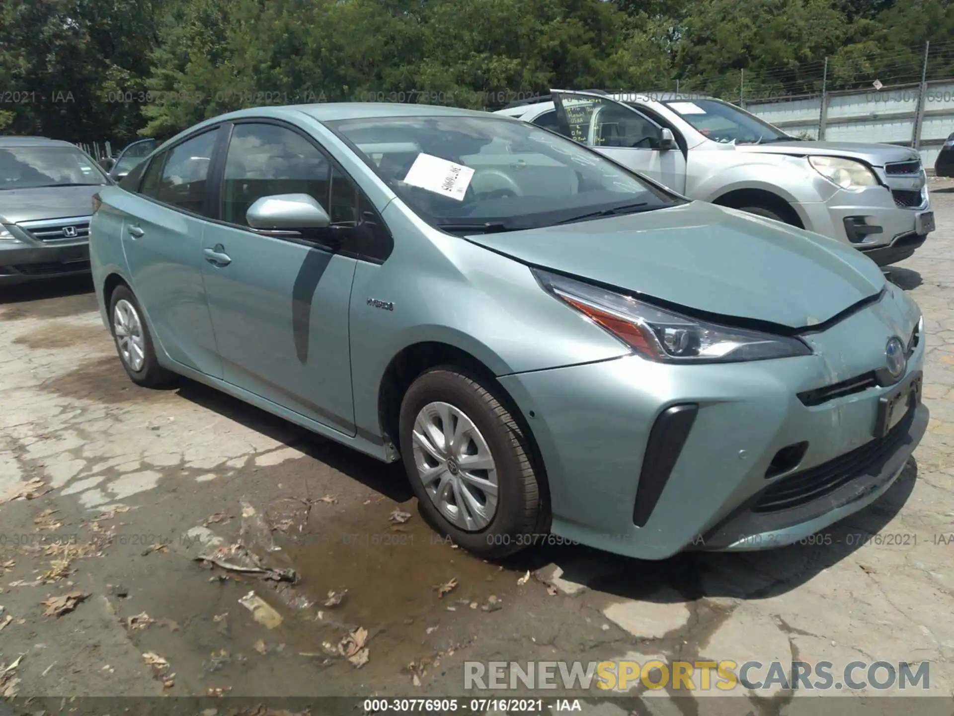 1 Photograph of a damaged car JTDKARFU6K3098277 TOYOTA PRIUS 2019