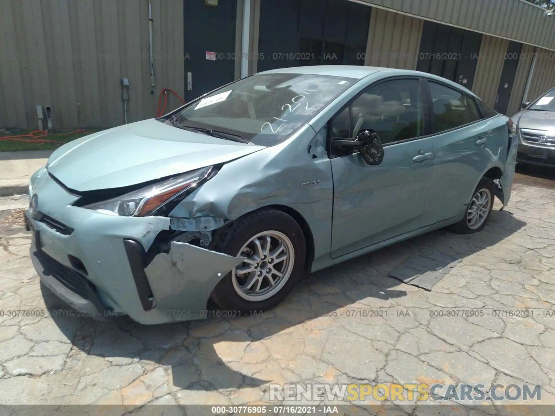 2 Photograph of a damaged car JTDKARFU6K3098277 TOYOTA PRIUS 2019