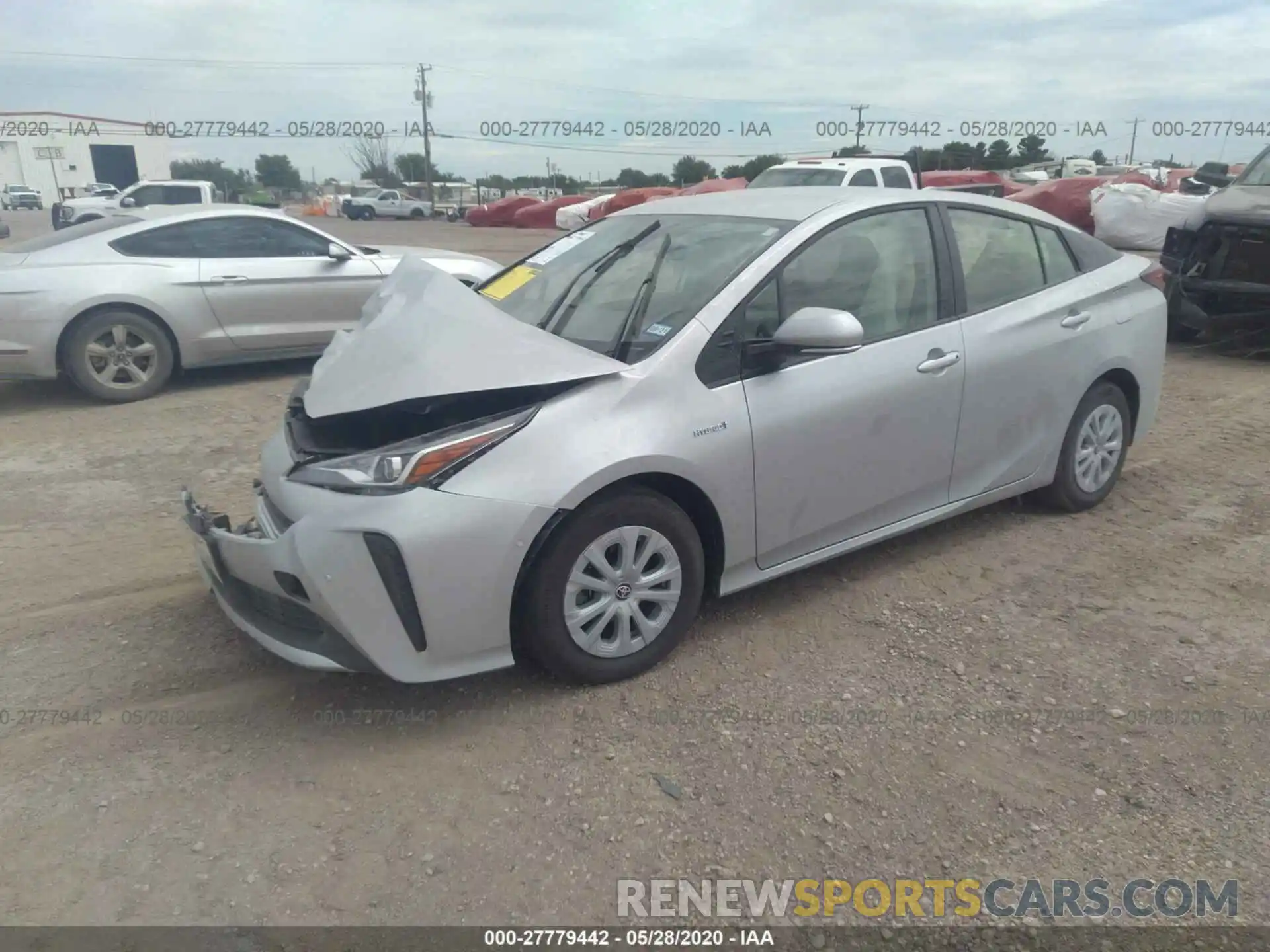 2 Photograph of a damaged car JTDKARFU6K3098313 TOYOTA PRIUS 2019