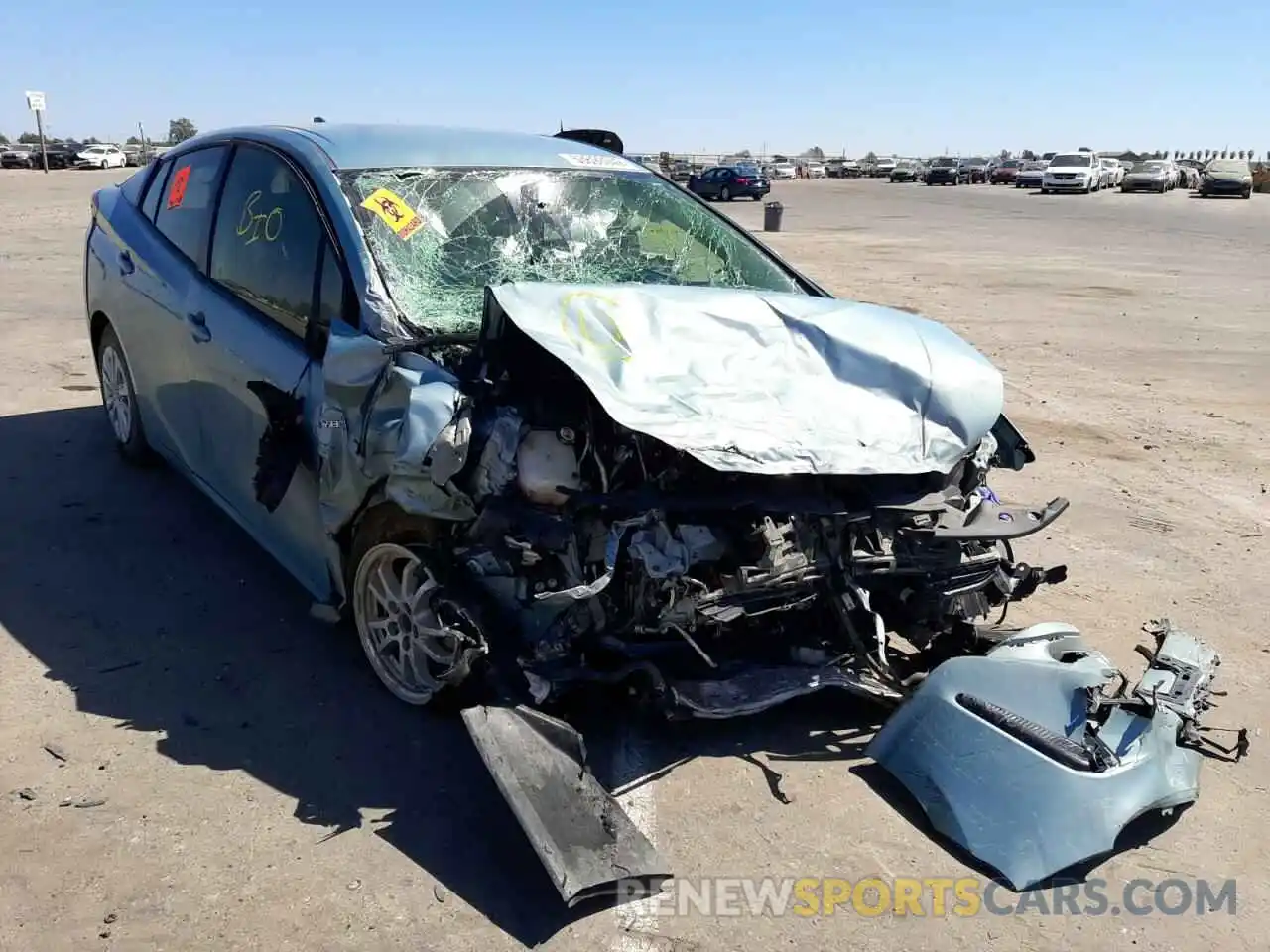 1 Photograph of a damaged car JTDKARFU6K3098618 TOYOTA PRIUS 2019