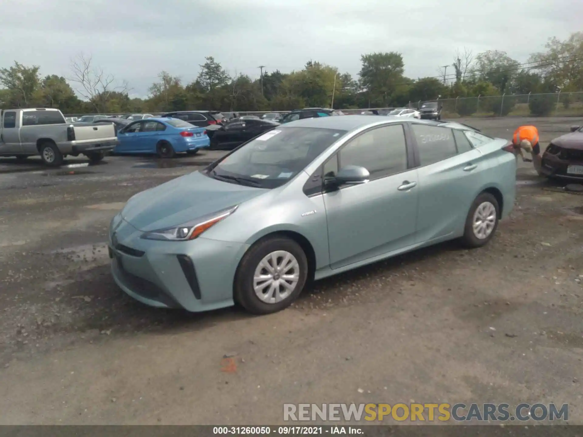 2 Photograph of a damaged car JTDKARFU6K3099302 TOYOTA PRIUS 2019