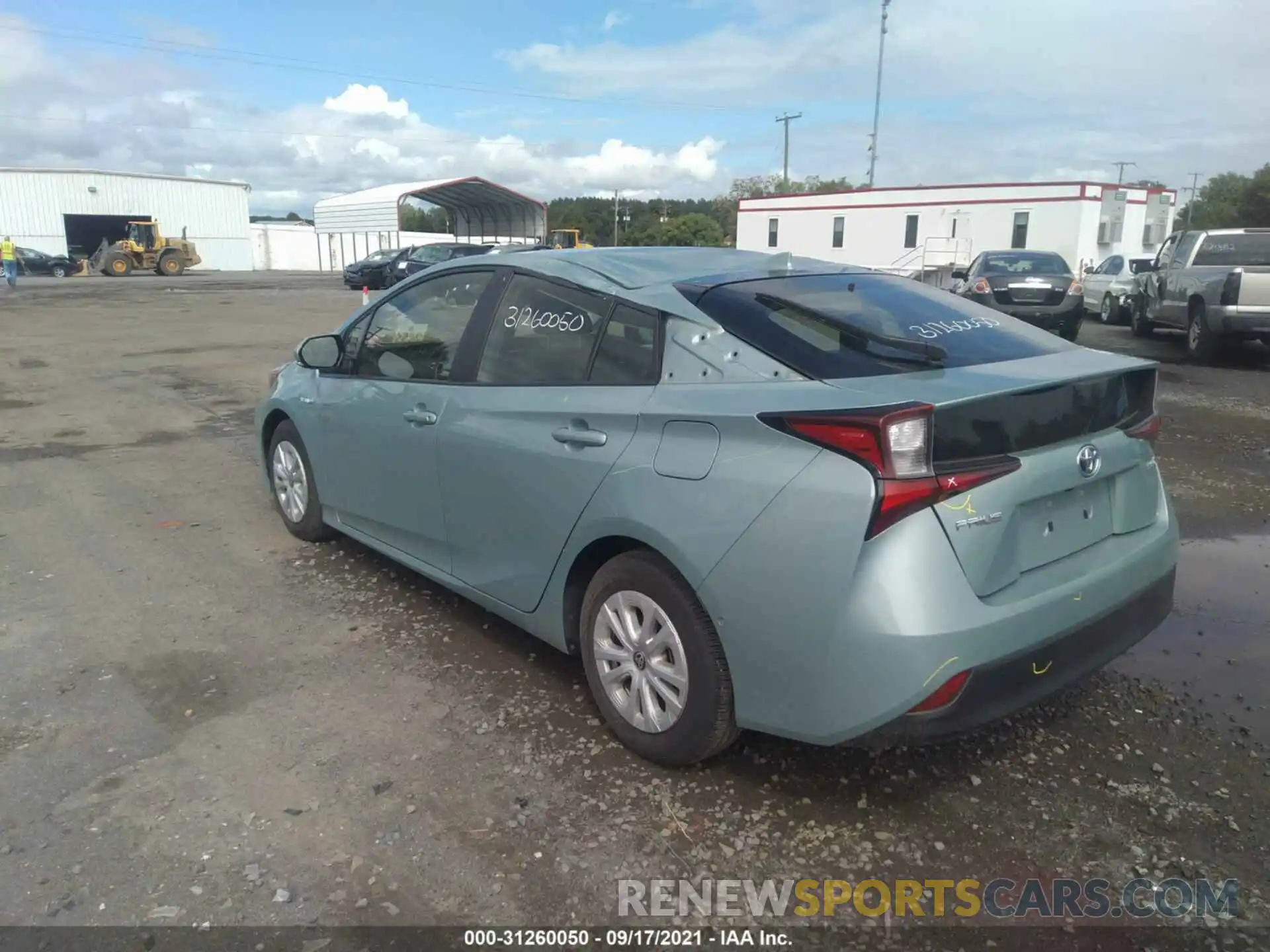 3 Фотография поврежденного автомобиля JTDKARFU6K3099302 TOYOTA PRIUS 2019