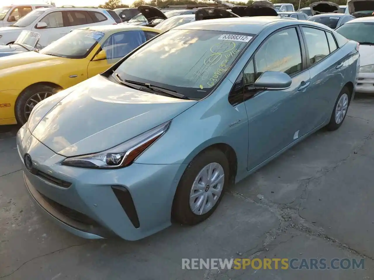 2 Фотография поврежденного автомобиля JTDKARFU6K3099574 TOYOTA PRIUS 2019