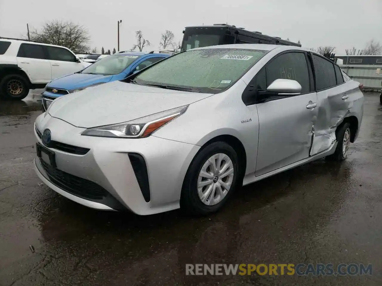 2 Фотография поврежденного автомобиля JTDKARFU6K3099607 TOYOTA PRIUS 2019