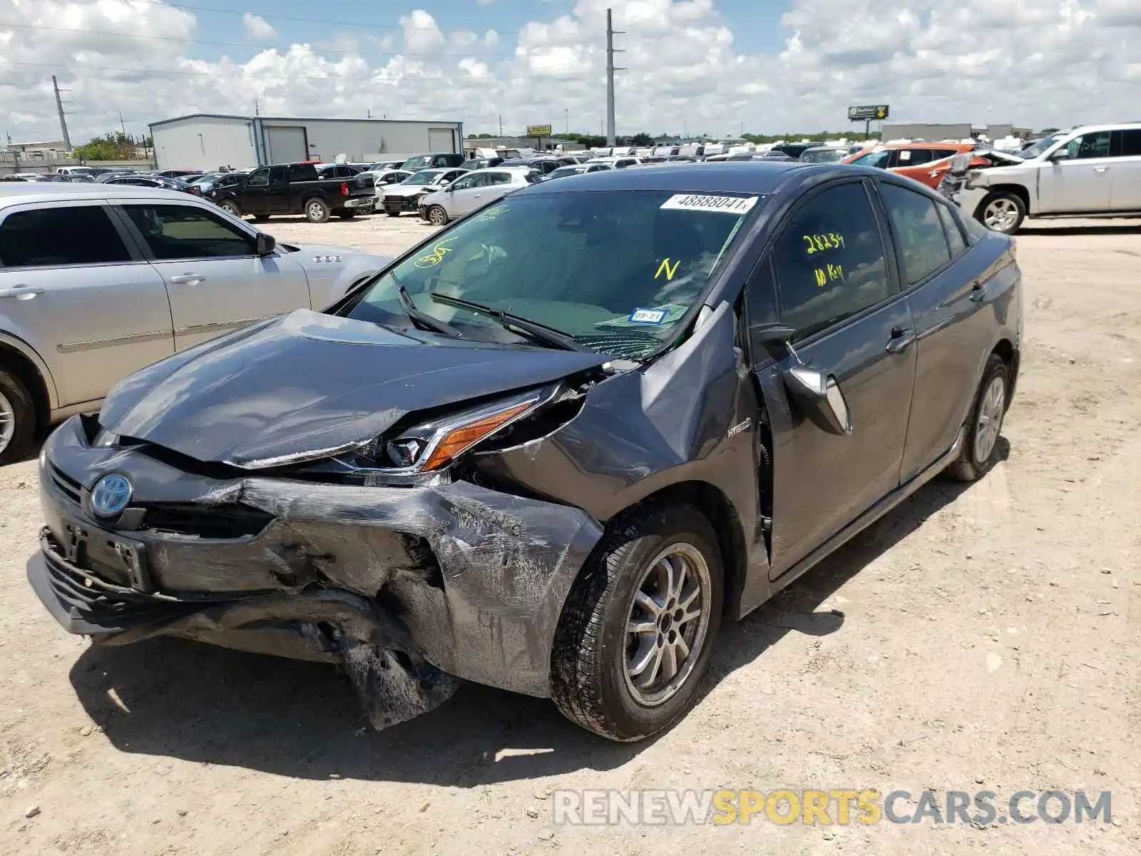 2 Photograph of a damaged car JTDKARFU6K3101050 TOYOTA PRIUS 2019