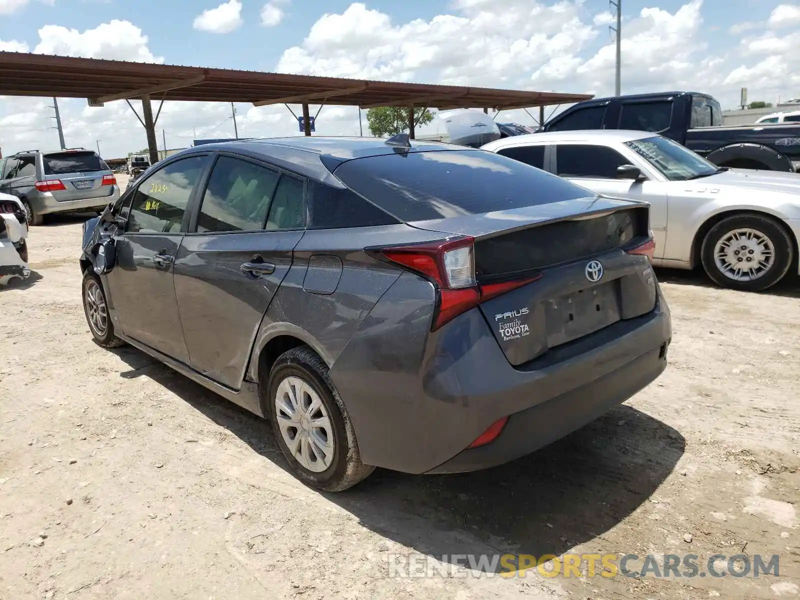 3 Photograph of a damaged car JTDKARFU6K3101050 TOYOTA PRIUS 2019