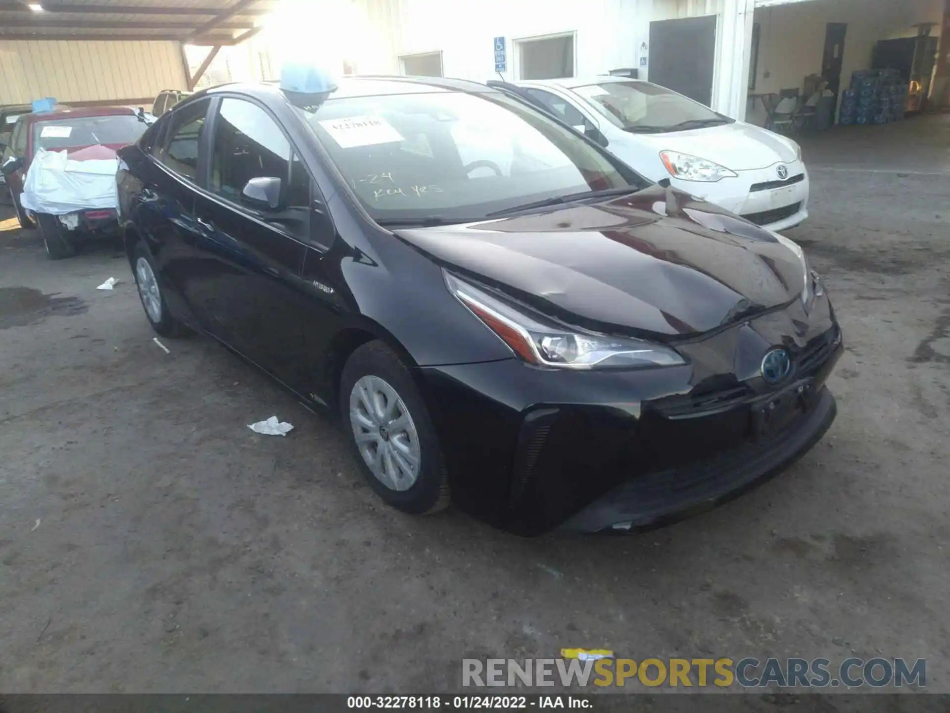 1 Photograph of a damaged car JTDKARFU6K3101095 TOYOTA PRIUS 2019