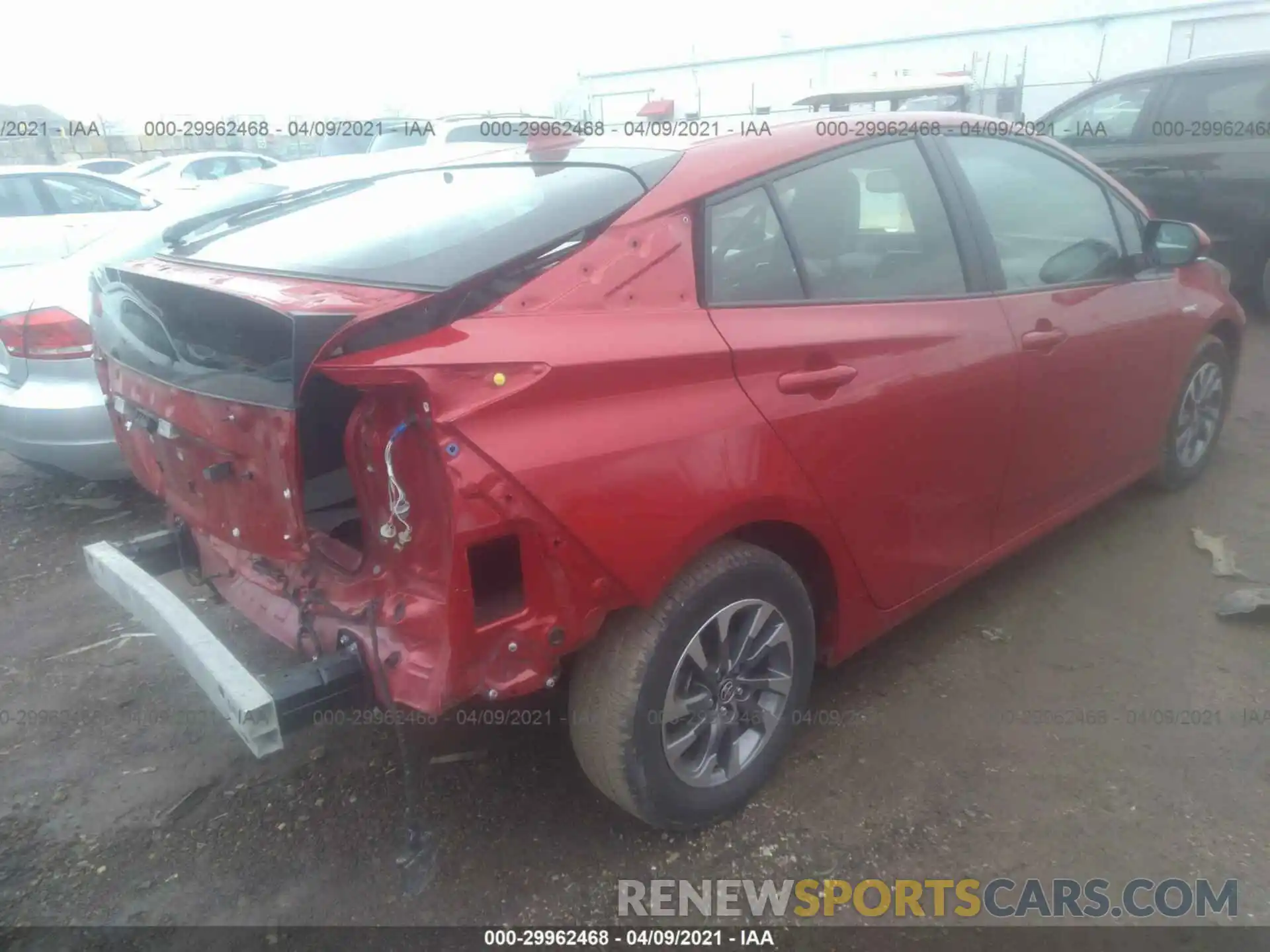 4 Photograph of a damaged car JTDKARFU6K3102280 TOYOTA PRIUS 2019