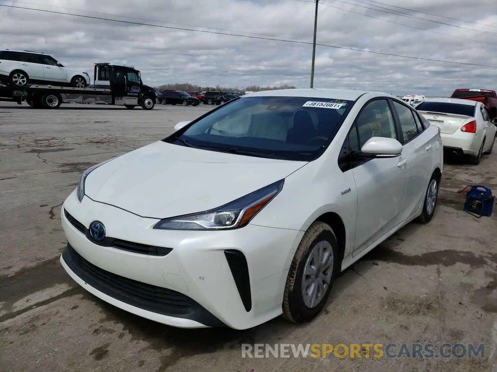 2 Photograph of a damaged car JTDKARFU6K3102389 TOYOTA PRIUS 2019