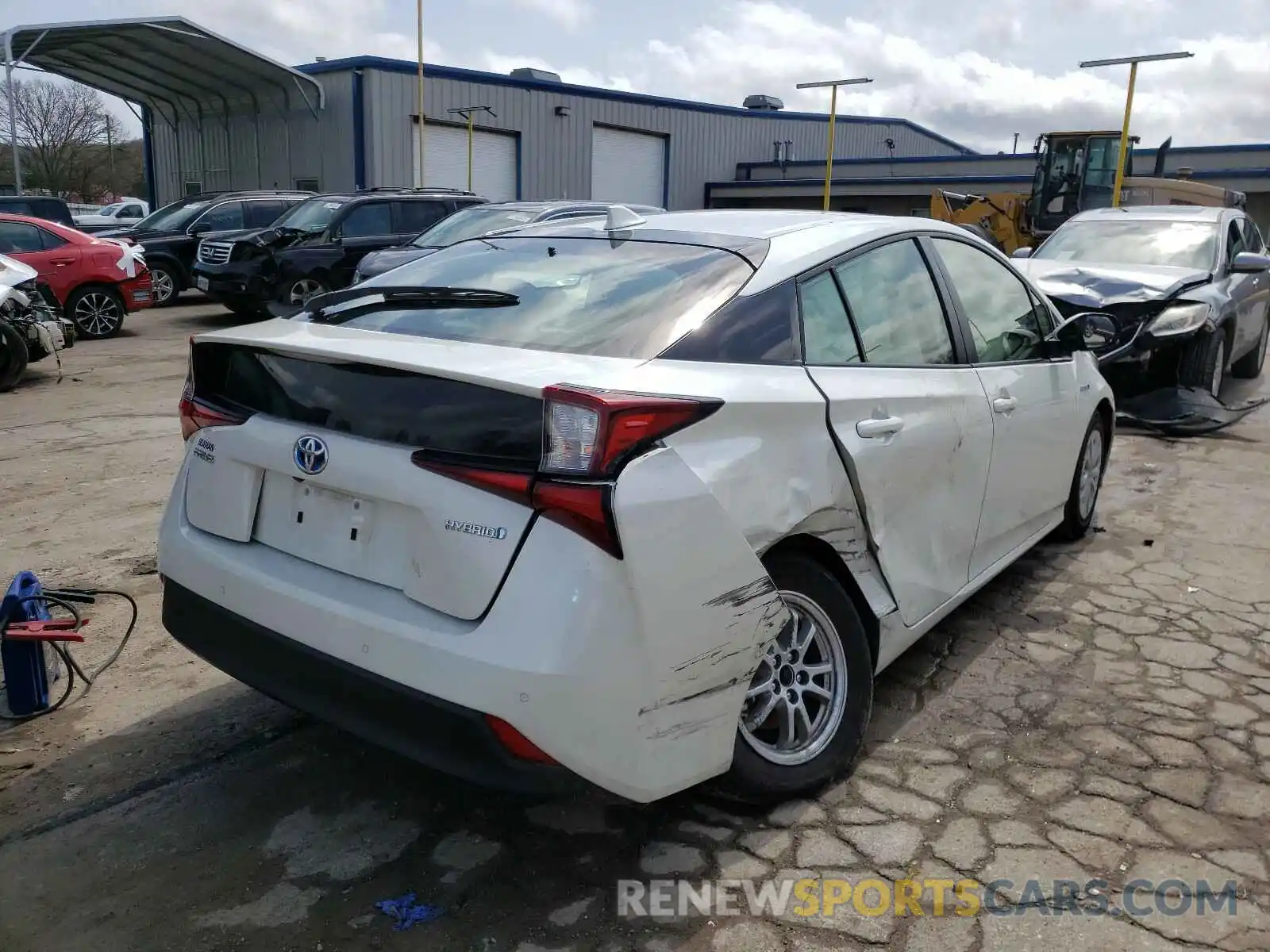 4 Photograph of a damaged car JTDKARFU6K3102389 TOYOTA PRIUS 2019