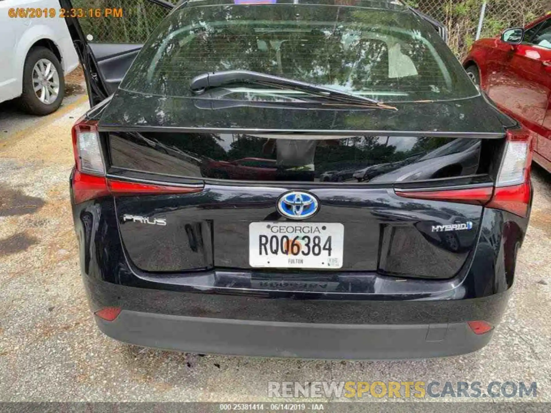 14 Photograph of a damaged car JTDKARFU7K3068995 TOYOTA PRIUS 2019