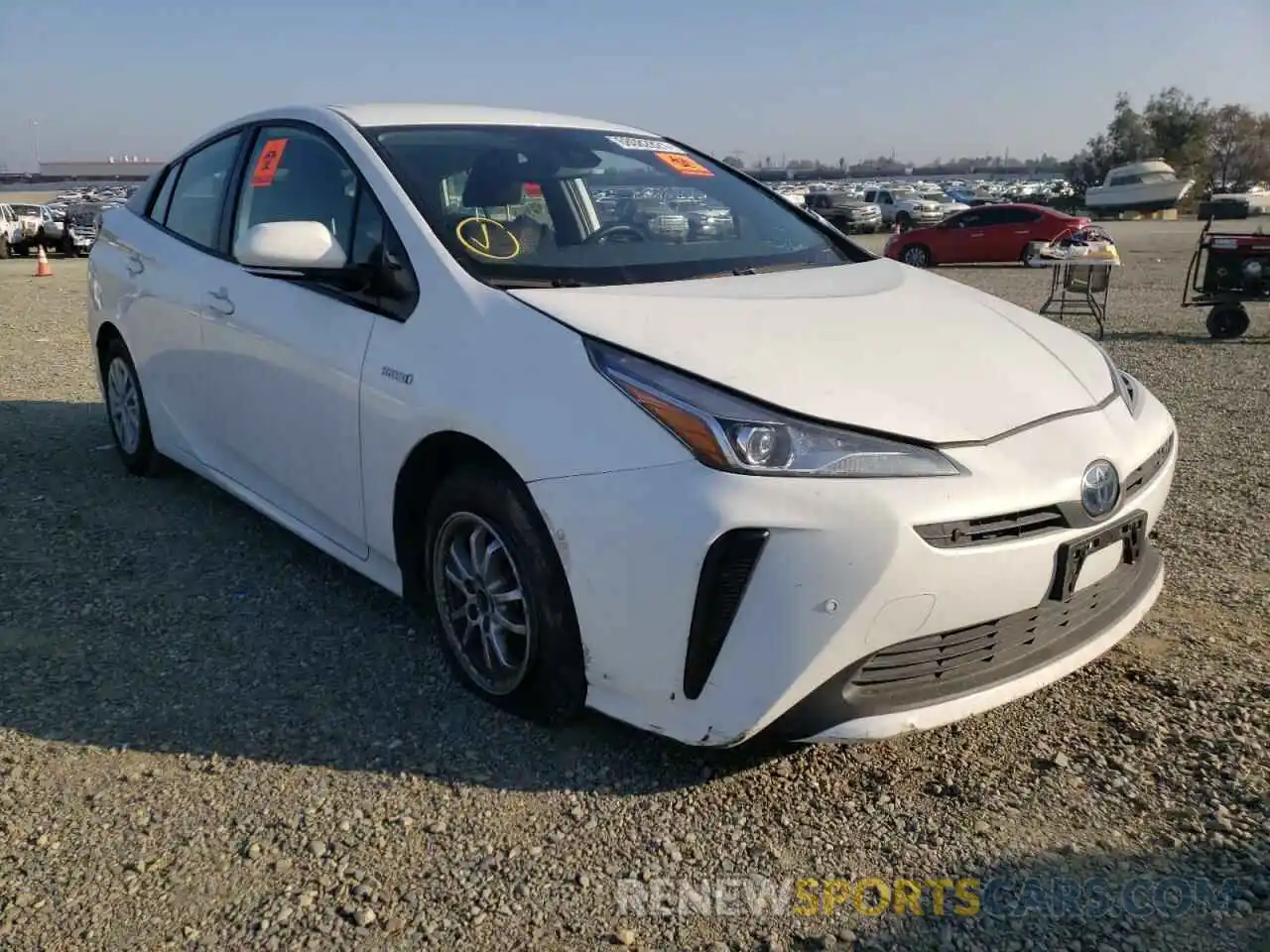 1 Photograph of a damaged car JTDKARFU7K3073002 TOYOTA PRIUS 2019