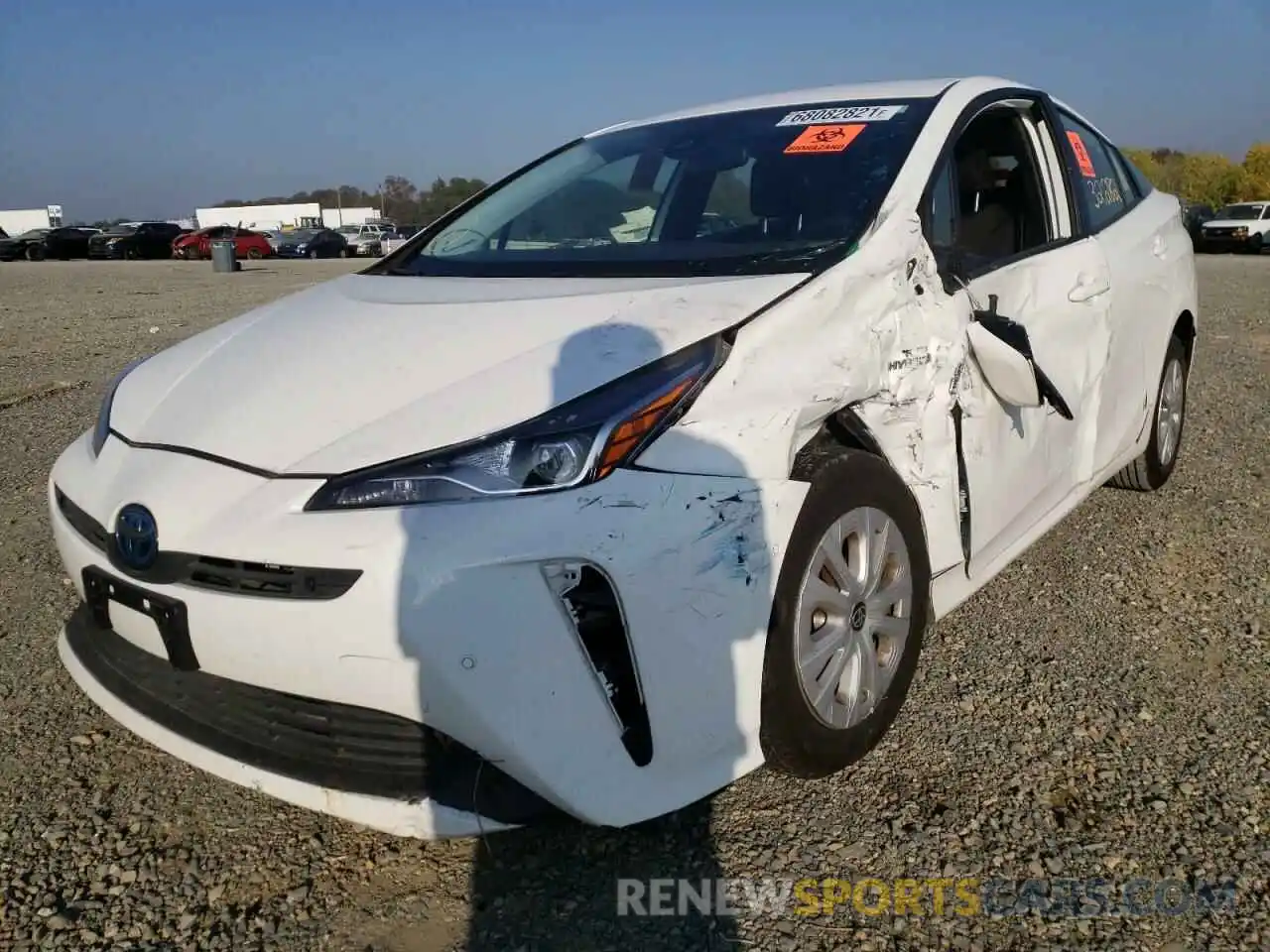 2 Photograph of a damaged car JTDKARFU7K3073002 TOYOTA PRIUS 2019