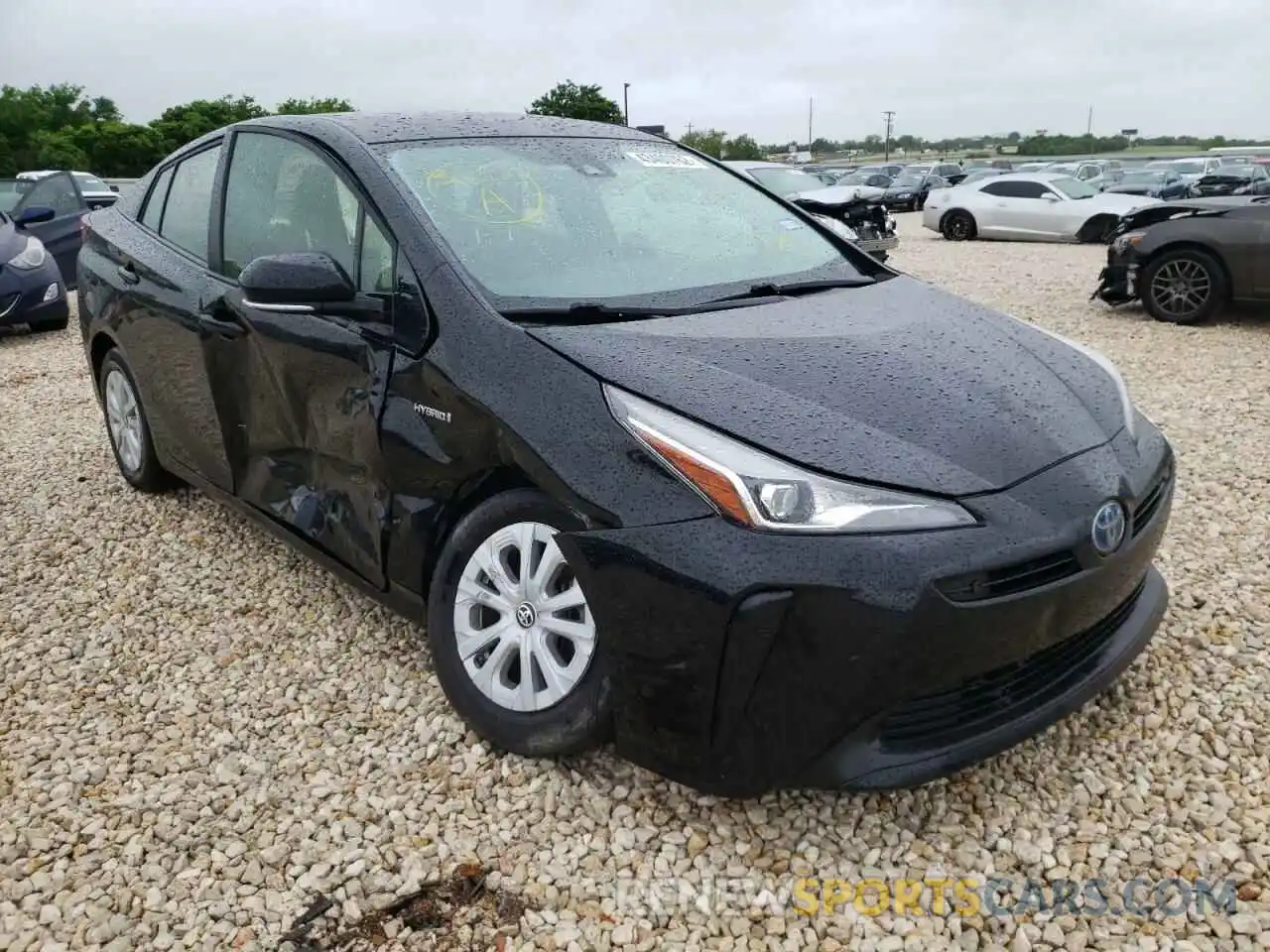 1 Photograph of a damaged car JTDKARFU7K3073565 TOYOTA PRIUS 2019