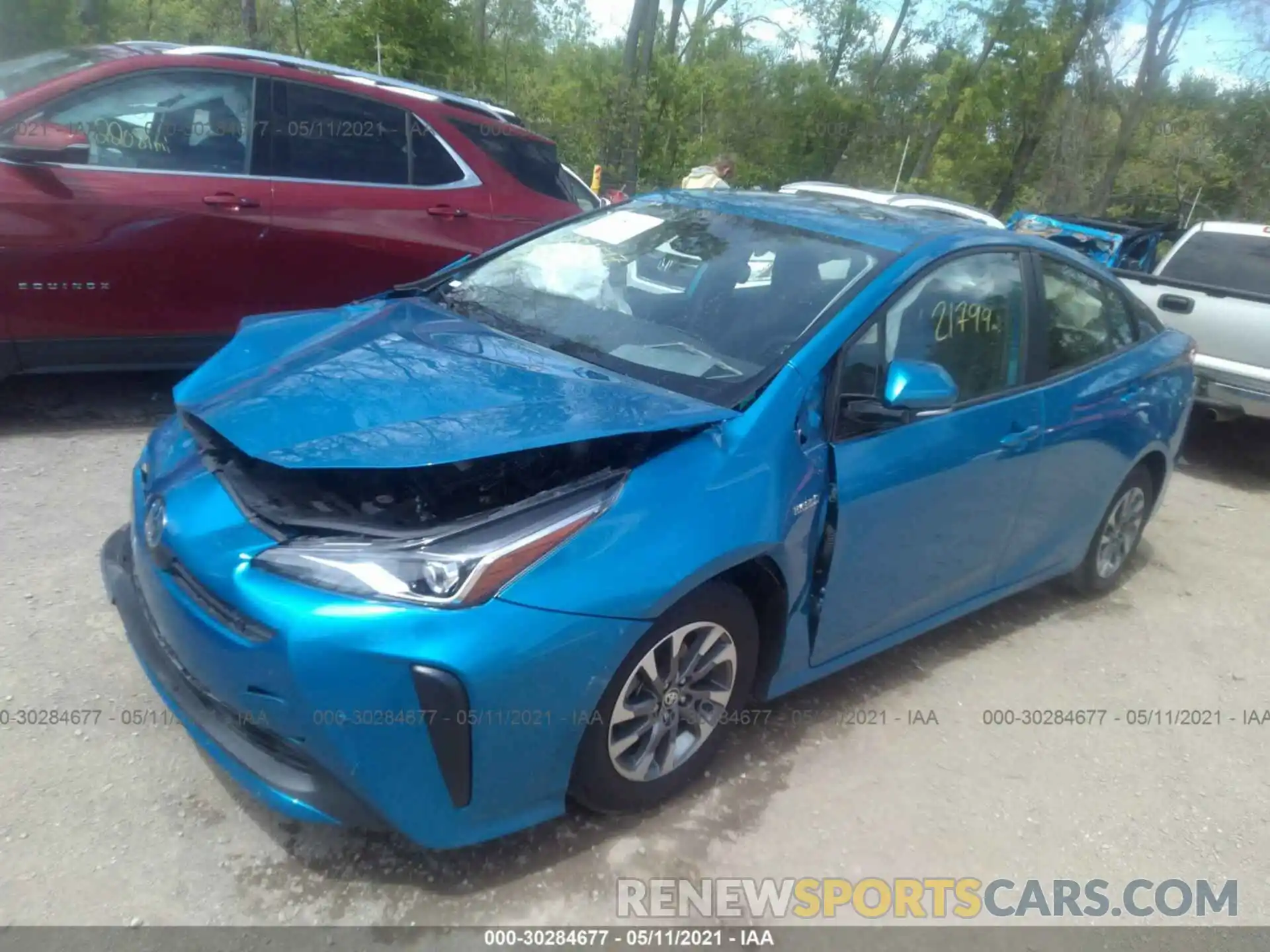 2 Фотография поврежденного автомобиля JTDKARFU7K3074084 TOYOTA PRIUS 2019