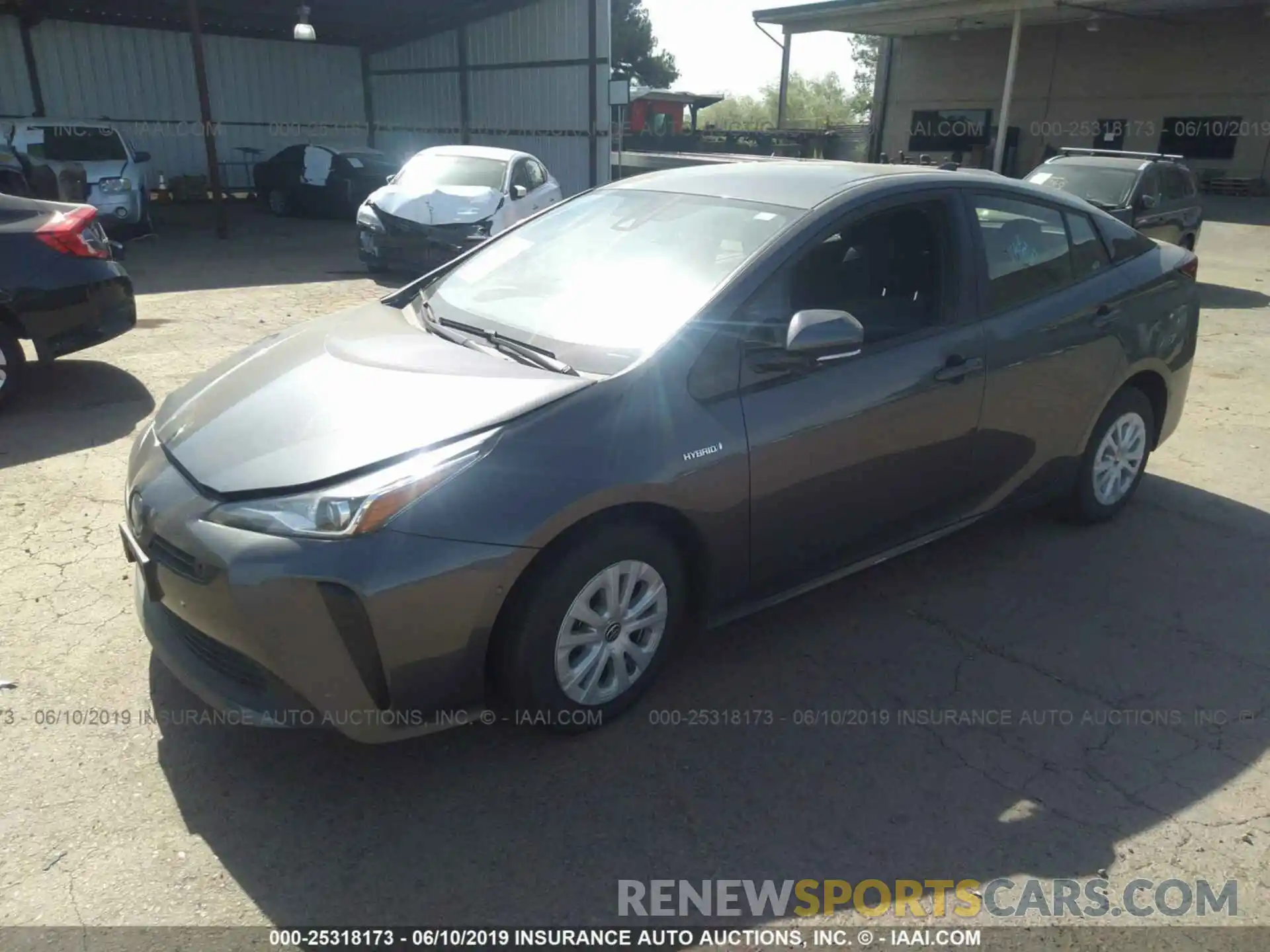 2 Photograph of a damaged car JTDKARFU7K3074165 TOYOTA PRIUS 2019