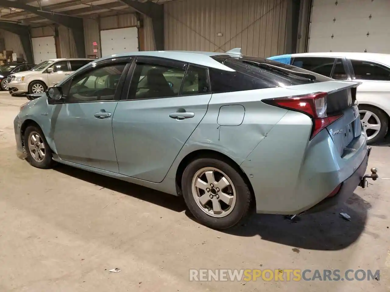 2 Photograph of a damaged car JTDKARFU7K3074439 TOYOTA PRIUS 2019