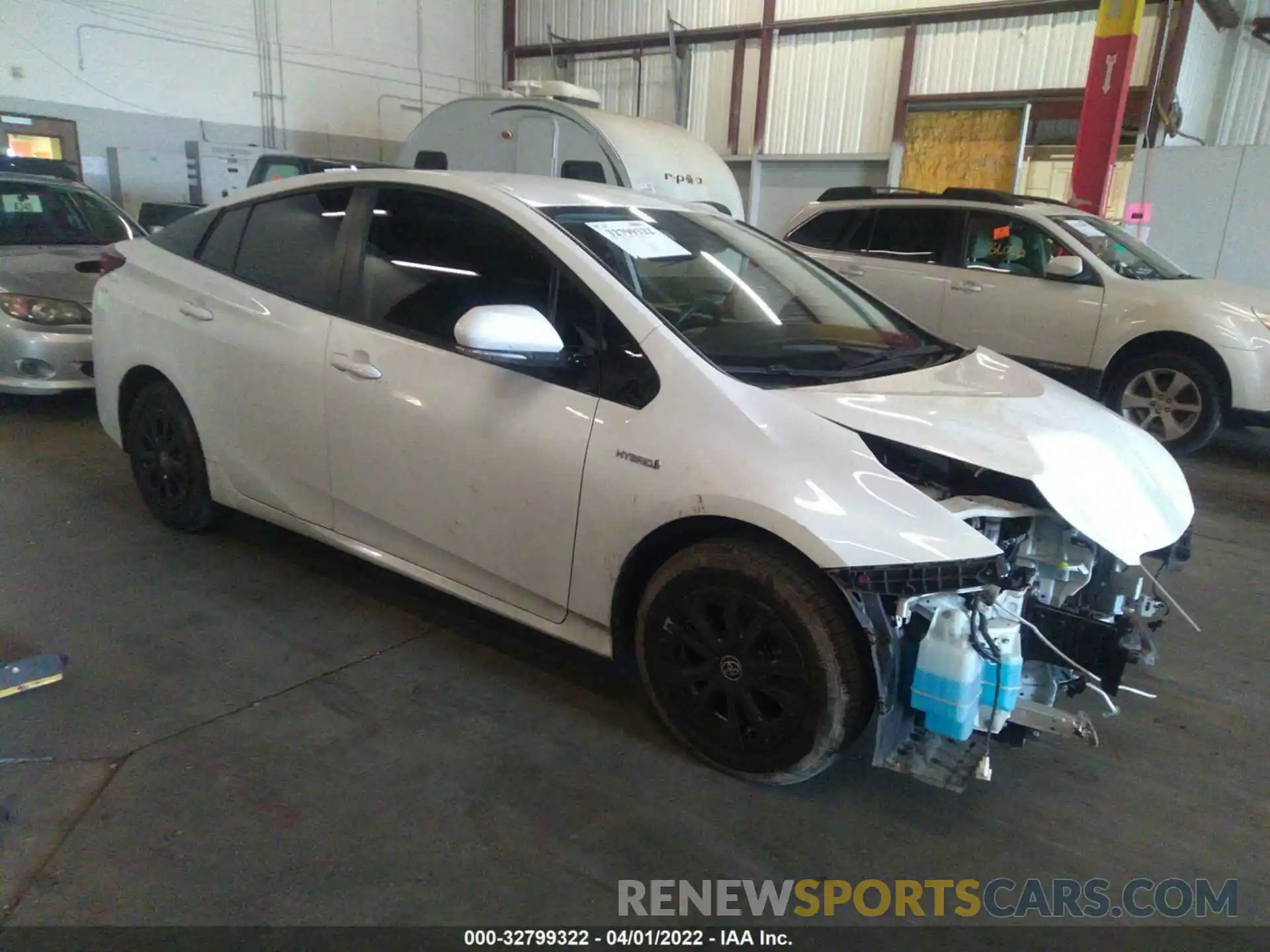 1 Photograph of a damaged car JTDKARFU7K3074571 TOYOTA PRIUS 2019