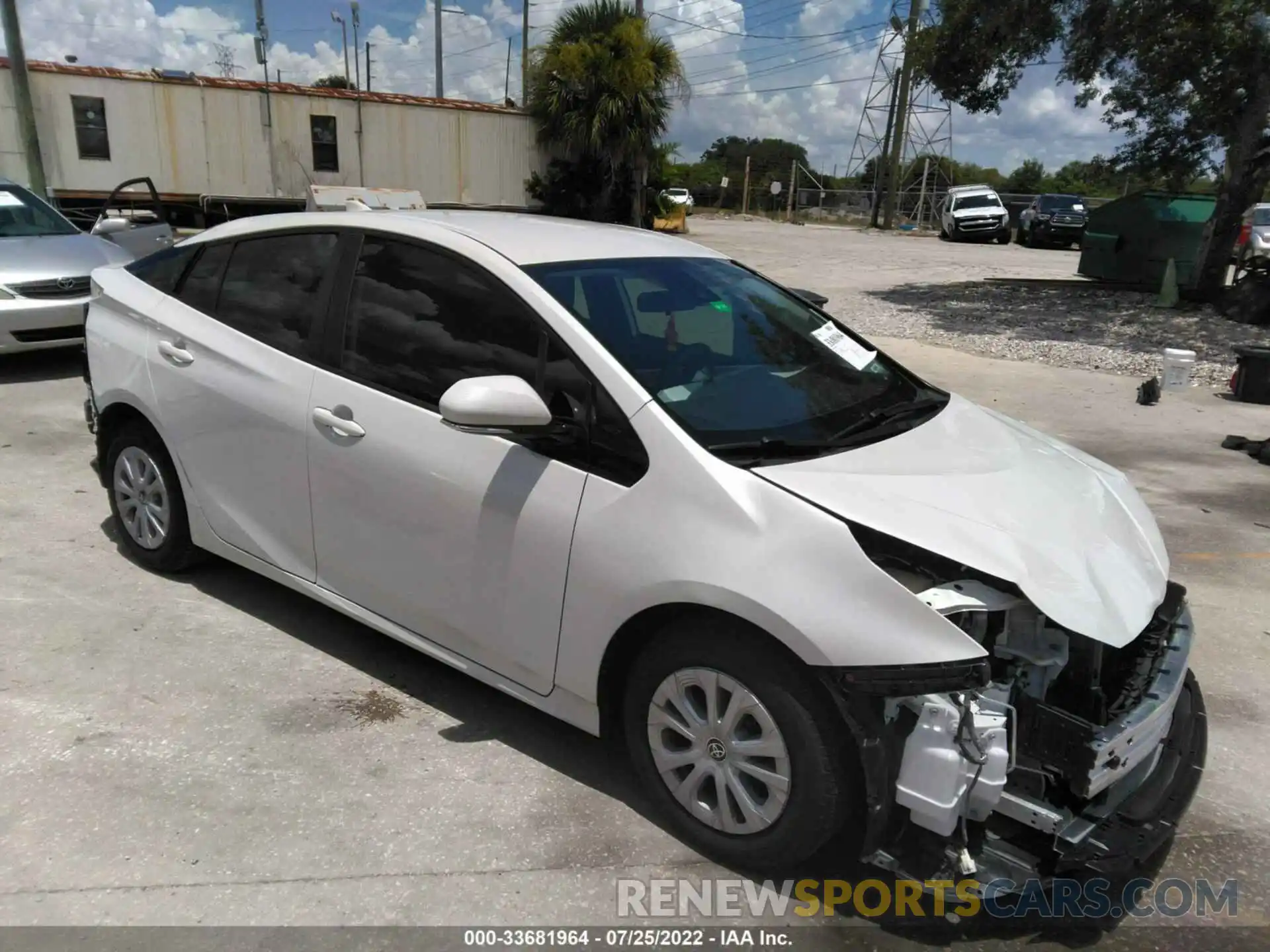 1 Photograph of a damaged car JTDKARFU7K3075185 TOYOTA PRIUS 2019