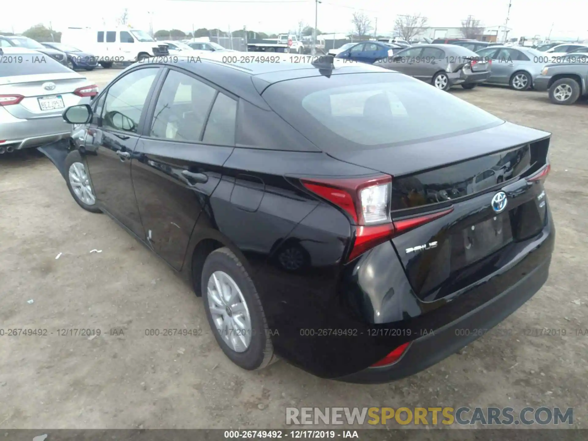 3 Photograph of a damaged car JTDKARFU7K3075395 TOYOTA PRIUS 2019