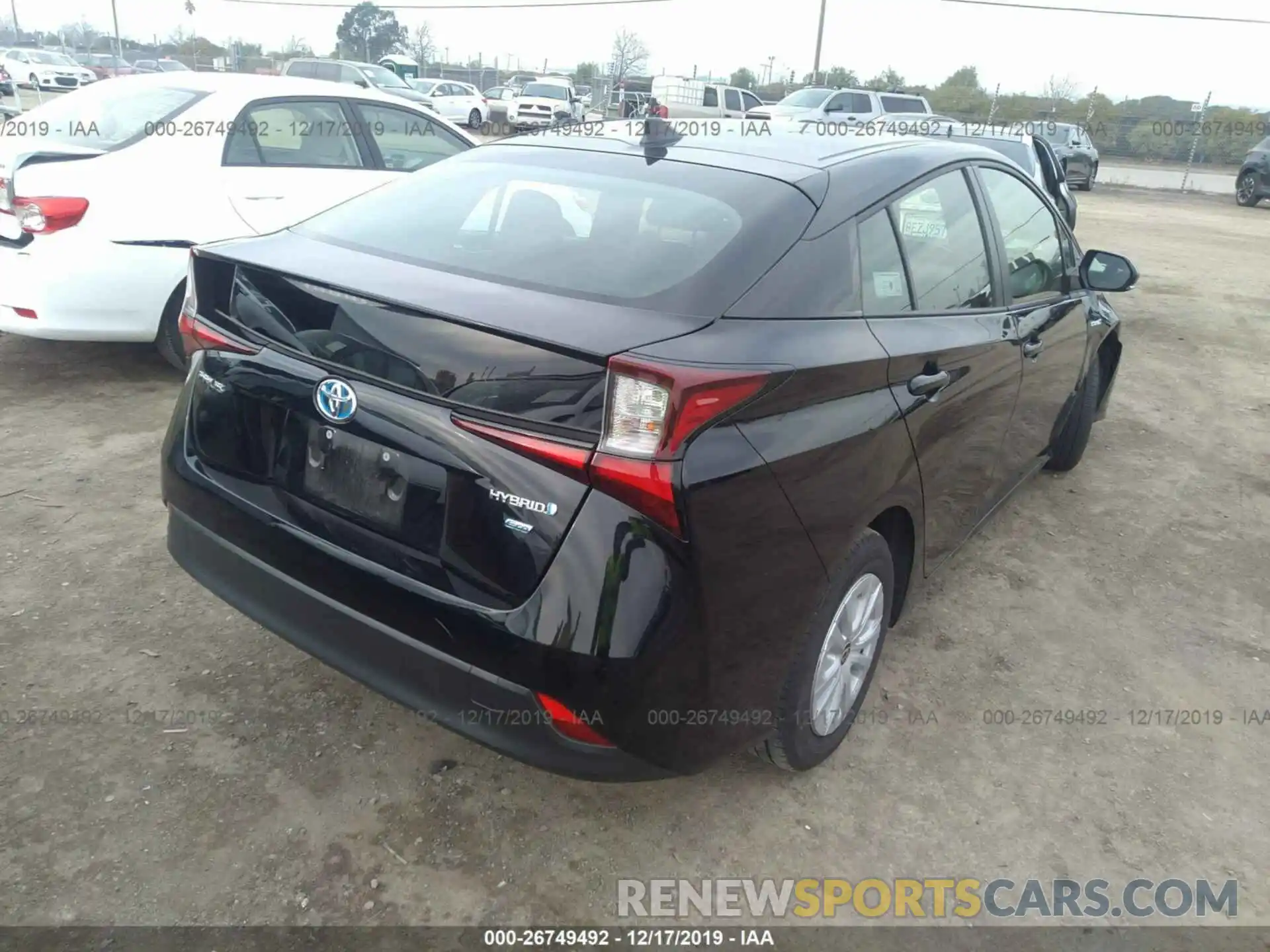 4 Photograph of a damaged car JTDKARFU7K3075395 TOYOTA PRIUS 2019