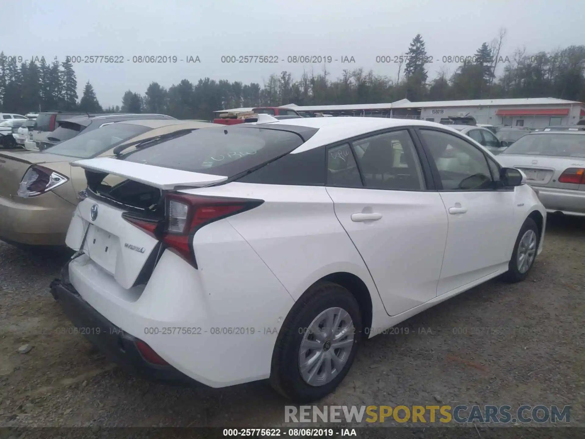 4 Photograph of a damaged car JTDKARFU7K3075719 TOYOTA PRIUS 2019