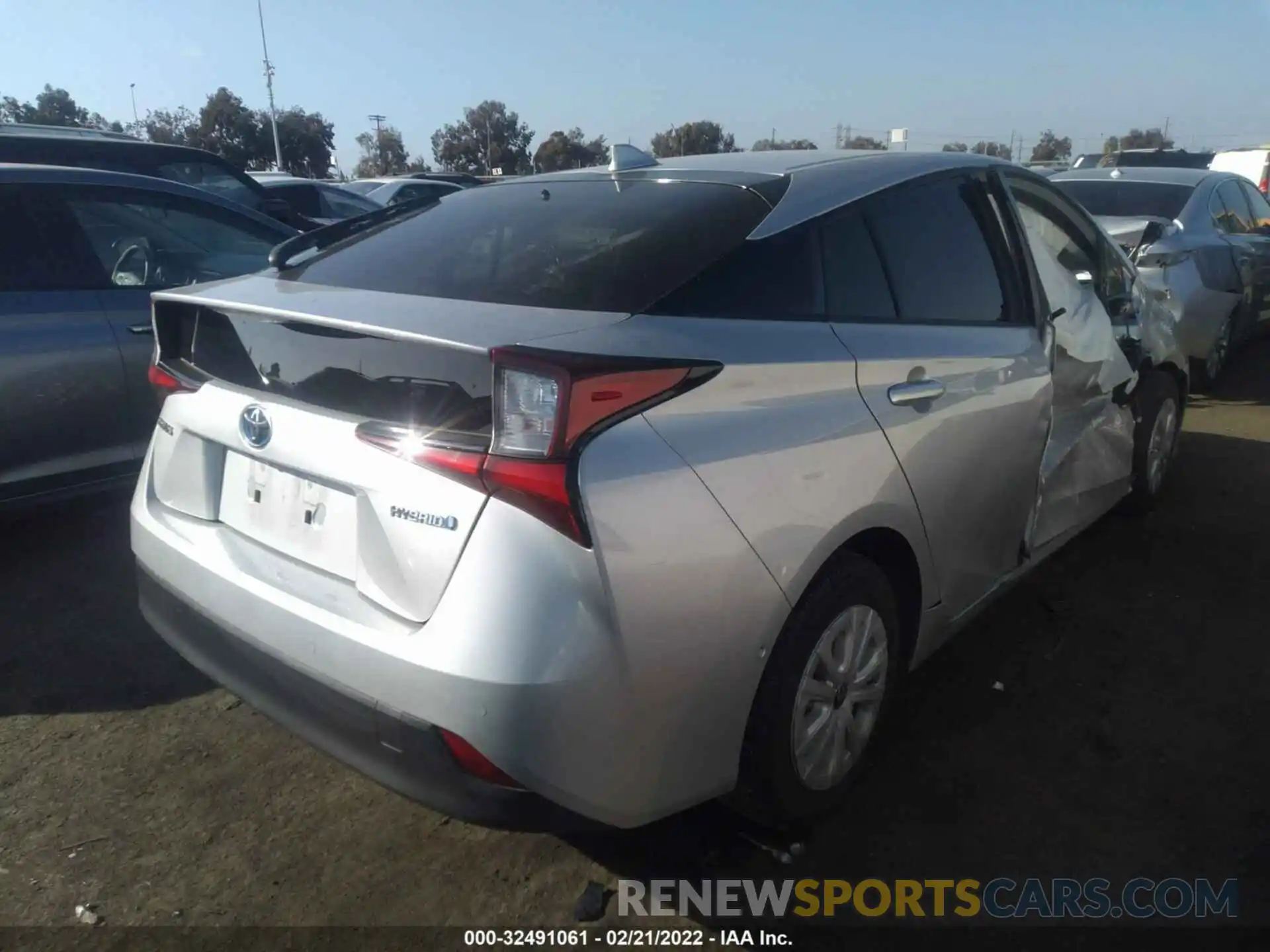 4 Photograph of a damaged car JTDKARFU7K3076532 TOYOTA PRIUS 2019