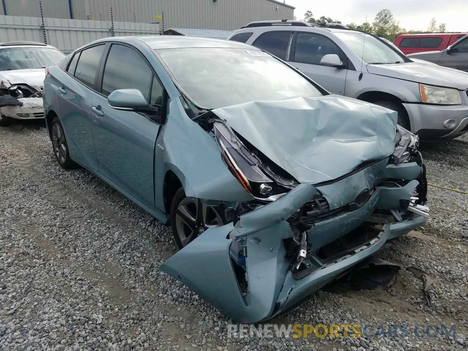 1 Photograph of a damaged car JTDKARFU7K3076823 TOYOTA PRIUS 2019