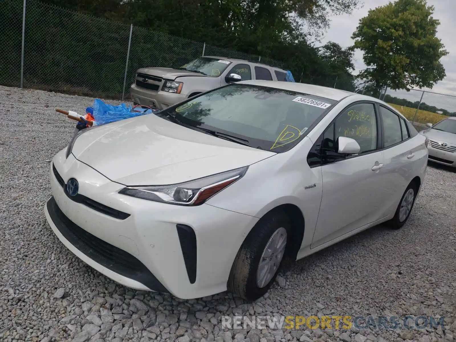 2 Photograph of a damaged car JTDKARFU7K3077499 TOYOTA PRIUS 2019