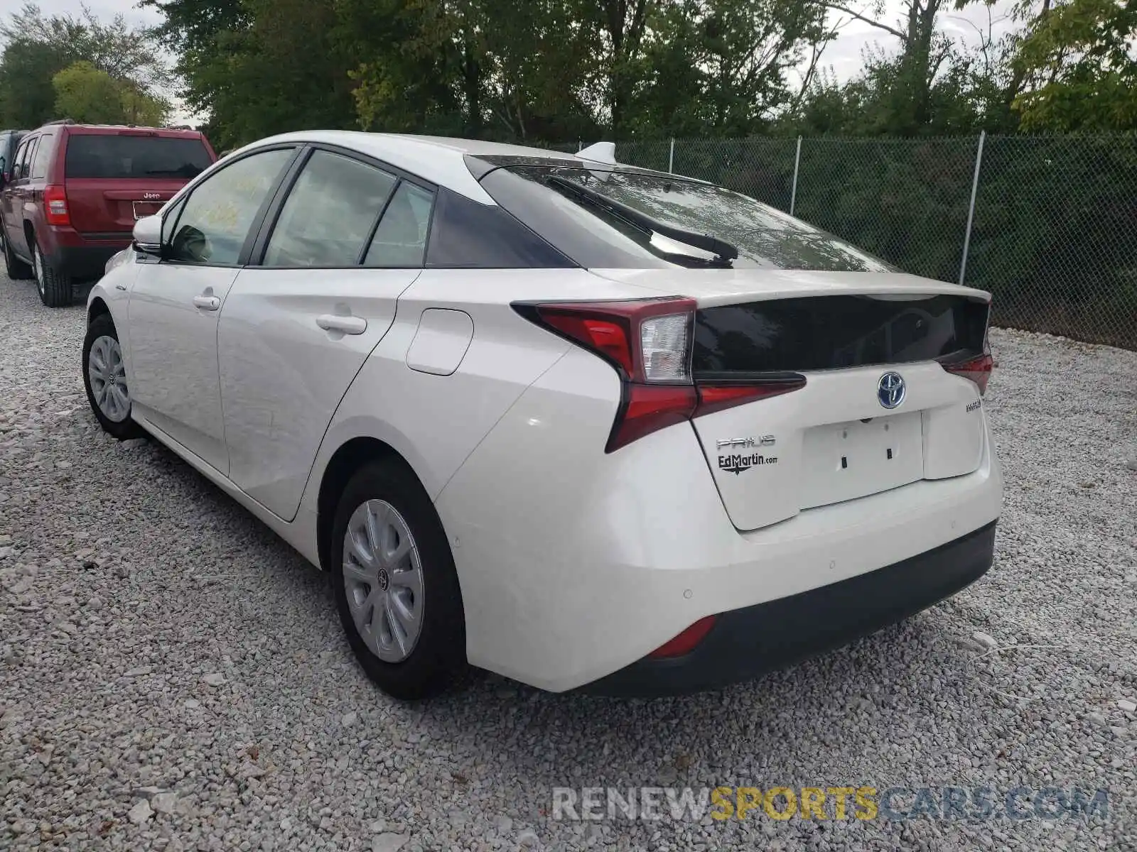 3 Photograph of a damaged car JTDKARFU7K3077499 TOYOTA PRIUS 2019