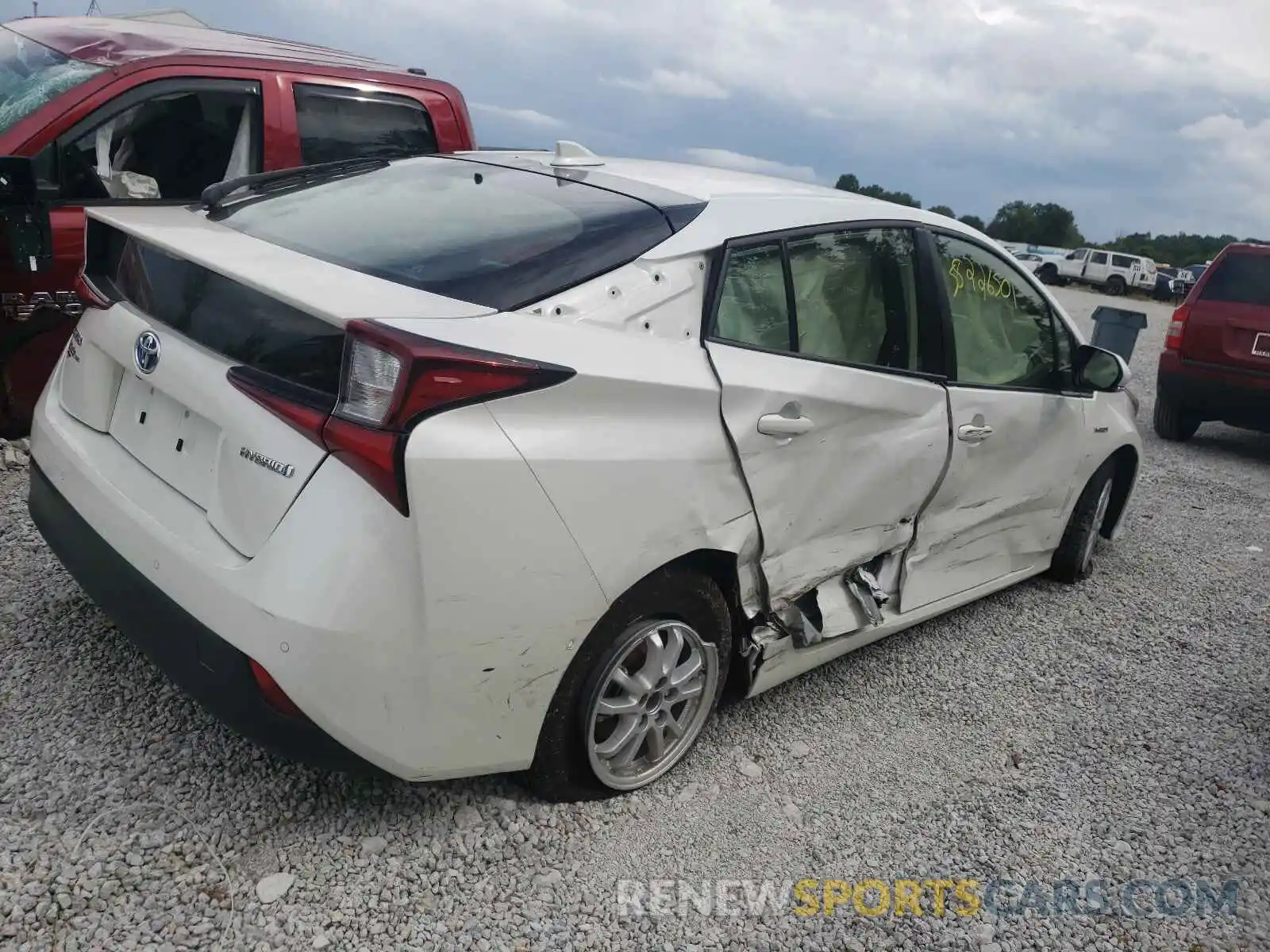 4 Photograph of a damaged car JTDKARFU7K3077499 TOYOTA PRIUS 2019