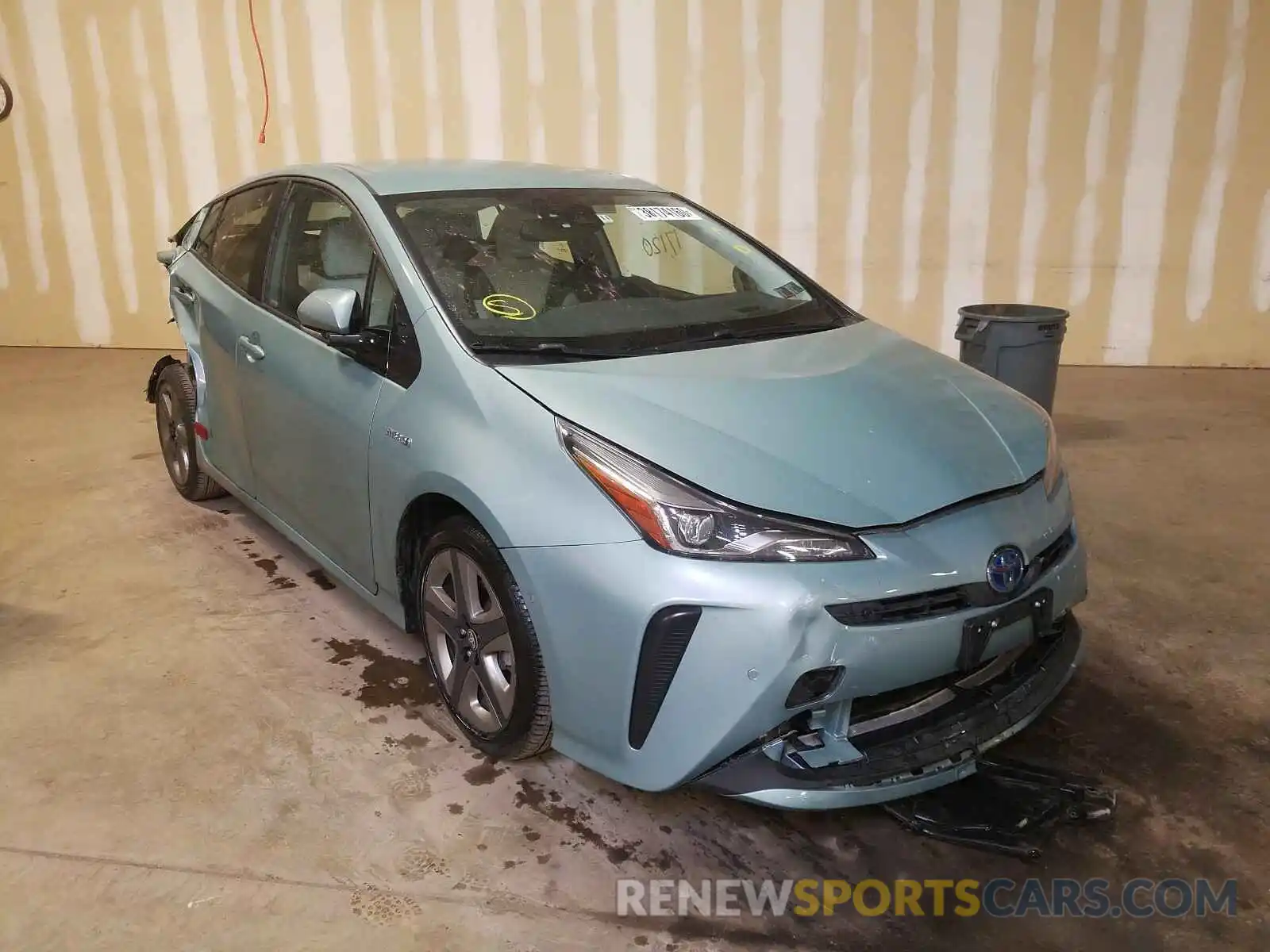 1 Photograph of a damaged car JTDKARFU7K3079351 TOYOTA PRIUS 2019