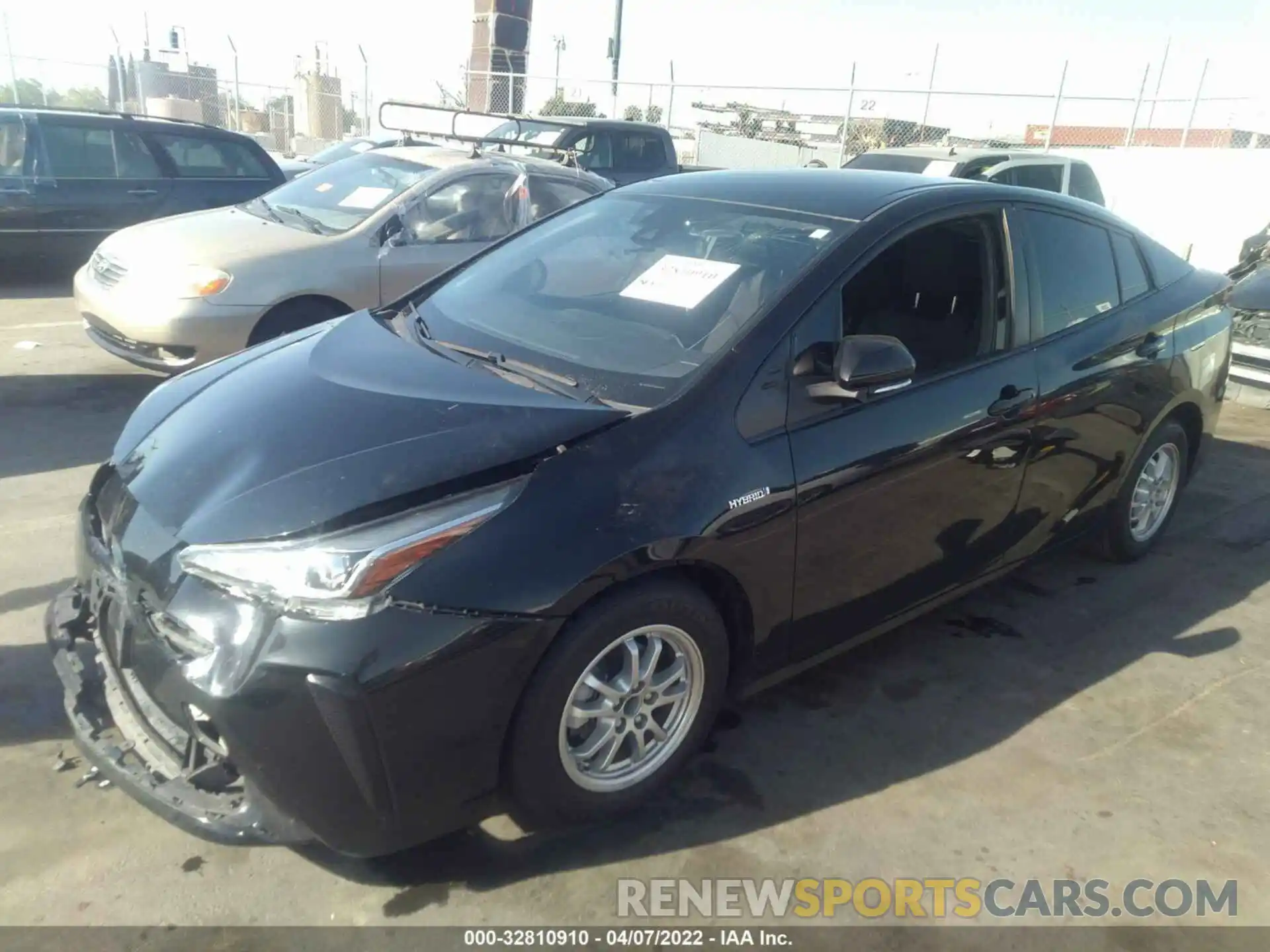 2 Photograph of a damaged car JTDKARFU7K3079849 TOYOTA PRIUS 2019