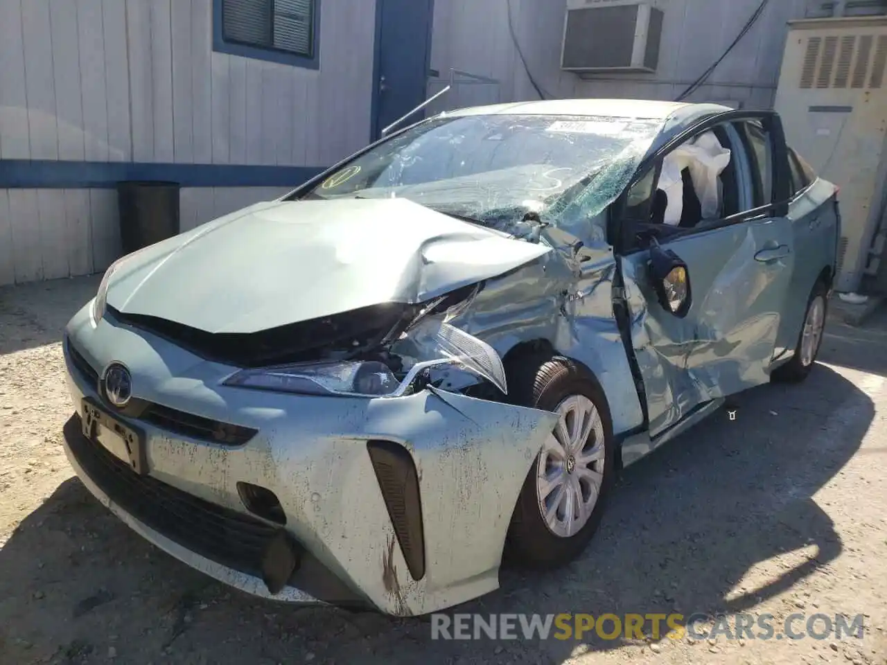 2 Photograph of a damaged car JTDKARFU7K3080578 TOYOTA PRIUS 2019