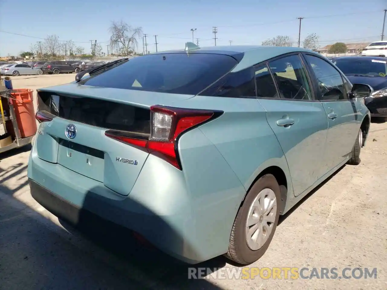 4 Photograph of a damaged car JTDKARFU7K3080578 TOYOTA PRIUS 2019