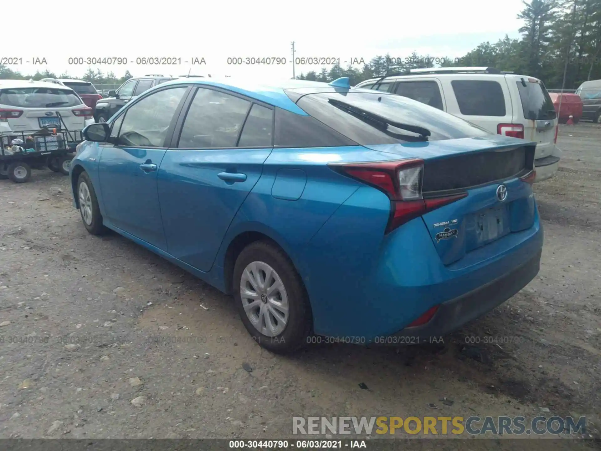 3 Photograph of a damaged car JTDKARFU7K3080953 TOYOTA PRIUS 2019