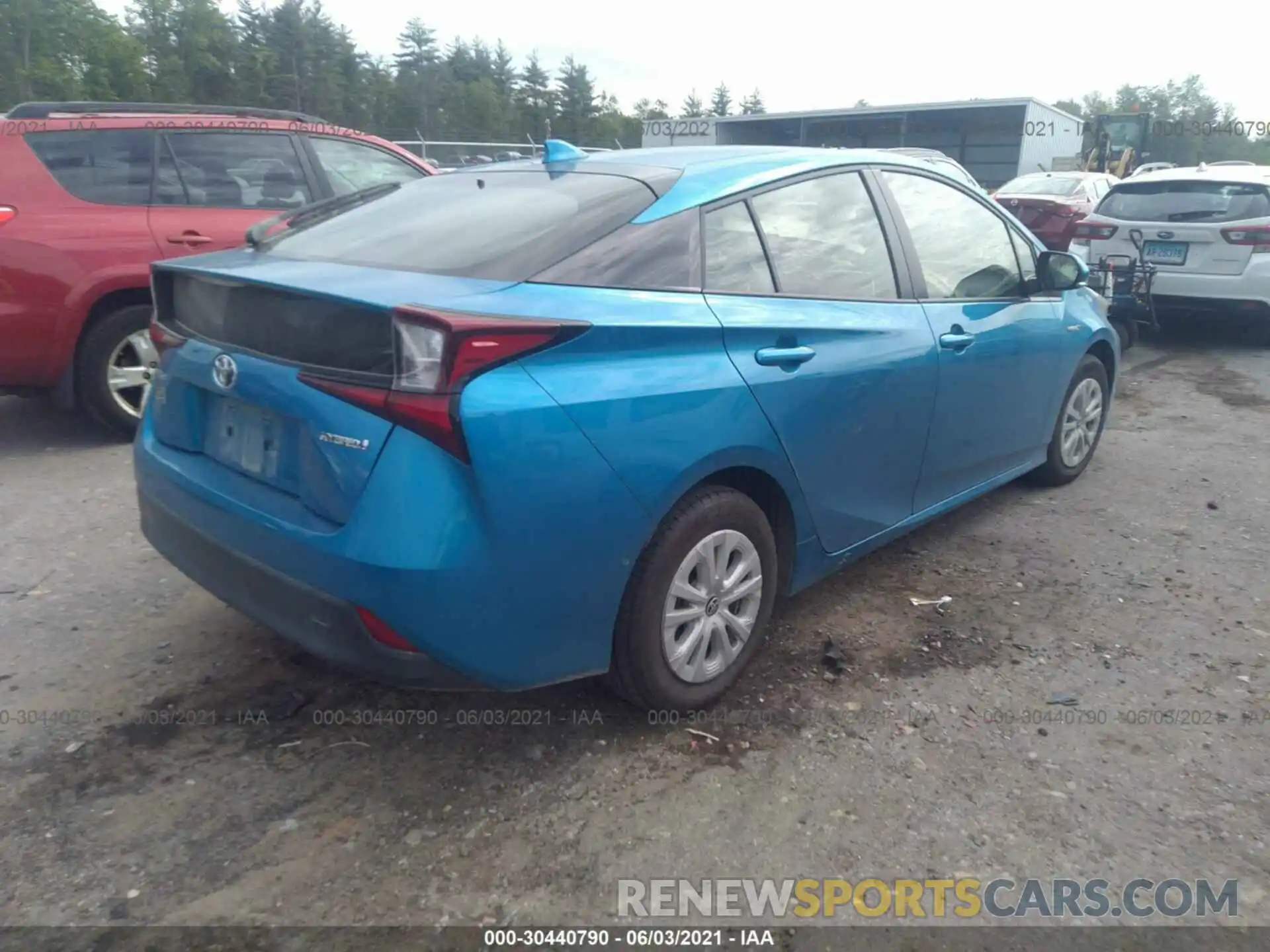 4 Photograph of a damaged car JTDKARFU7K3080953 TOYOTA PRIUS 2019