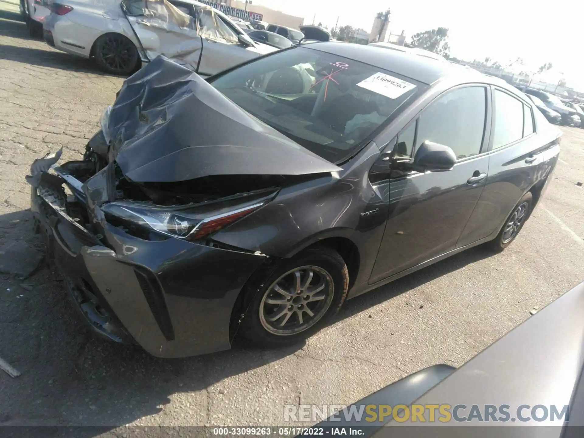 2 Photograph of a damaged car JTDKARFU7K3081696 TOYOTA PRIUS 2019